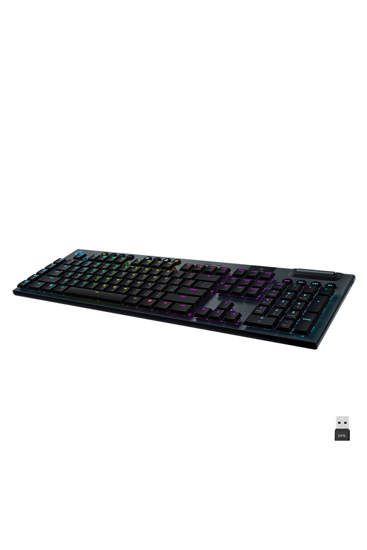 Logitech G G915 Lıghtspeed Rgb Tam Boyutlu Ingilizce Q Kablosuz Oyuncu Klavyesi - Siyah