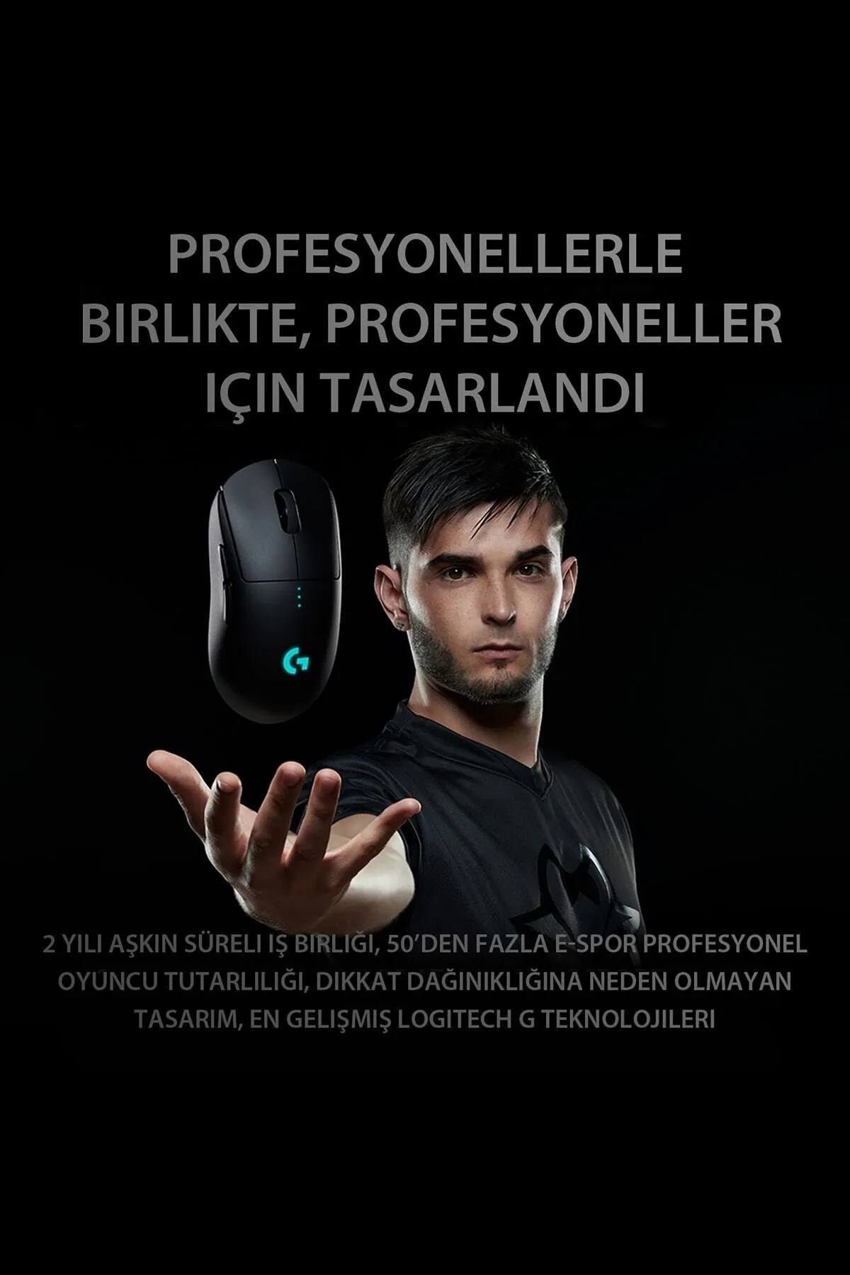 Logitech G Pro Hero Wireless Sensör Kablosuz Oyuncu Mouse Siyah Lightspeed