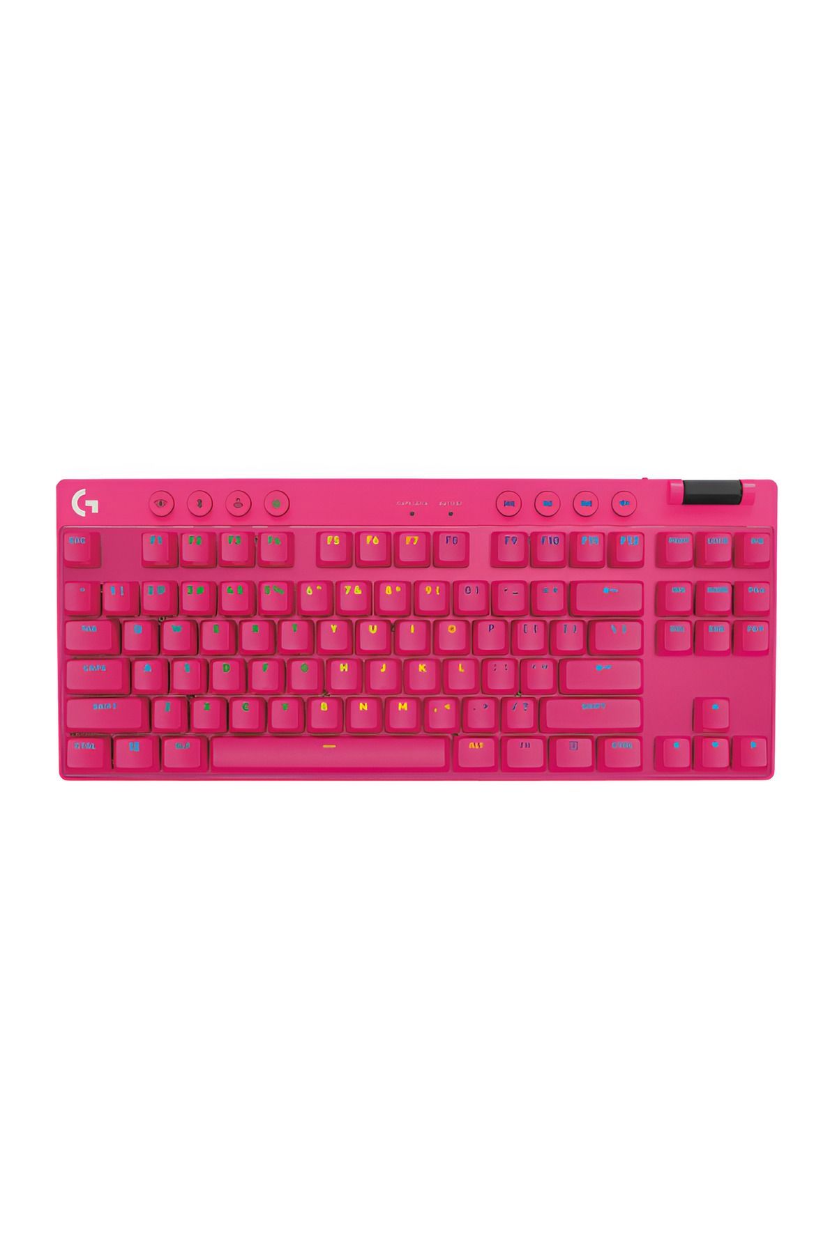 Logitech G Pro X Lightspeed Kablosuz Tactile Ingilizce Q Magenta Oyuncu Klavyesi - 920-012159