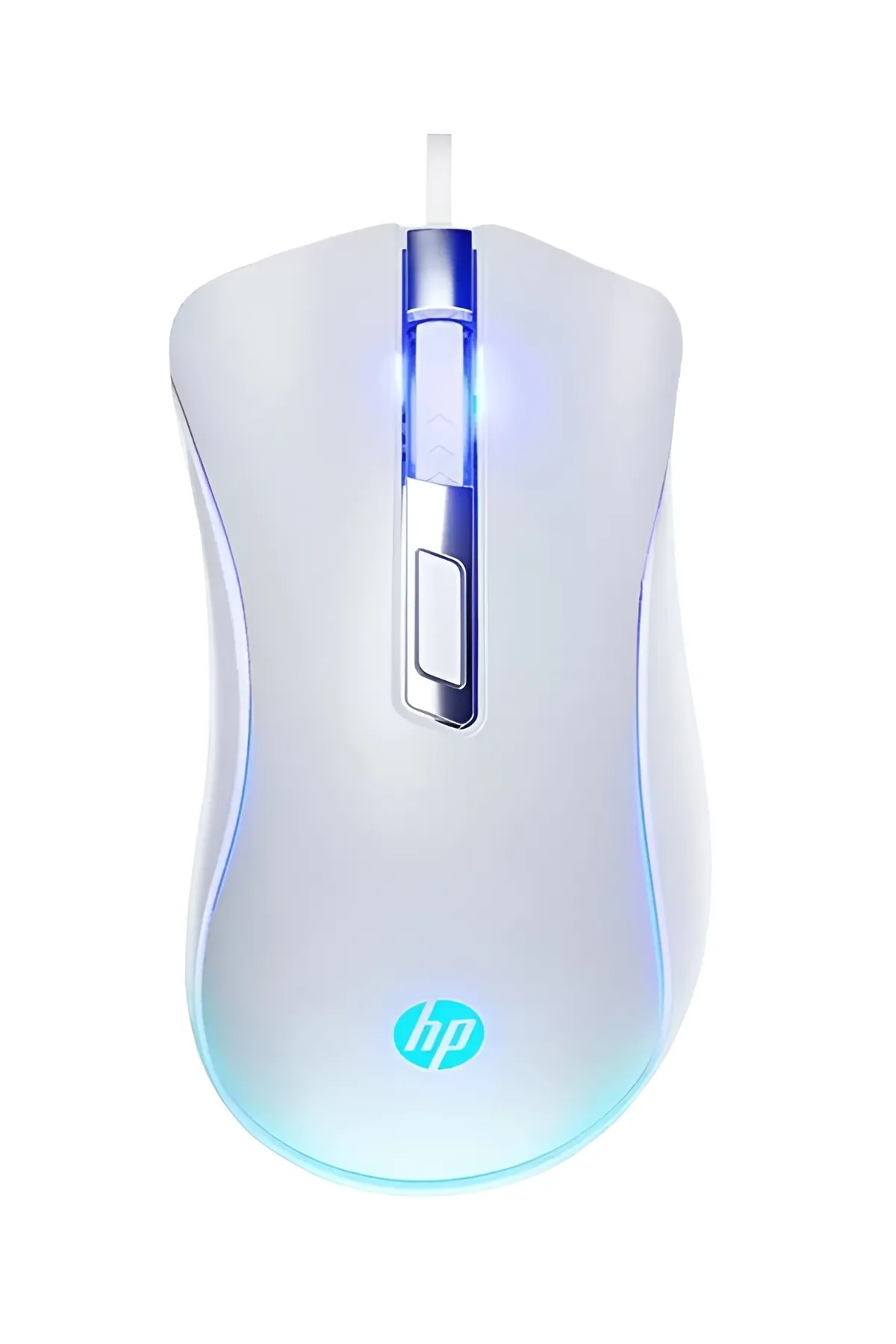 HP G100 1600 Dpı Usb Kablolu Optik Ledli Gökkuşağı Aydınlatmalı Oyuncu Mouse Beyaz | Ramwhite Garantili