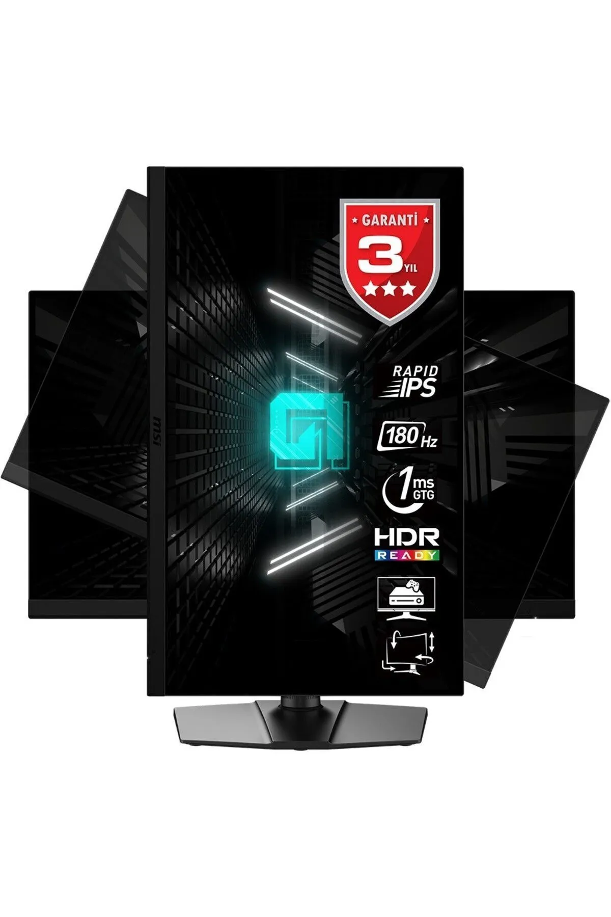 MSI G272qpf E2 Wqhd Rapıd Ips 180hz 1ms 27" Freesync Premıum Flat Pıvot Gamıng Monitör