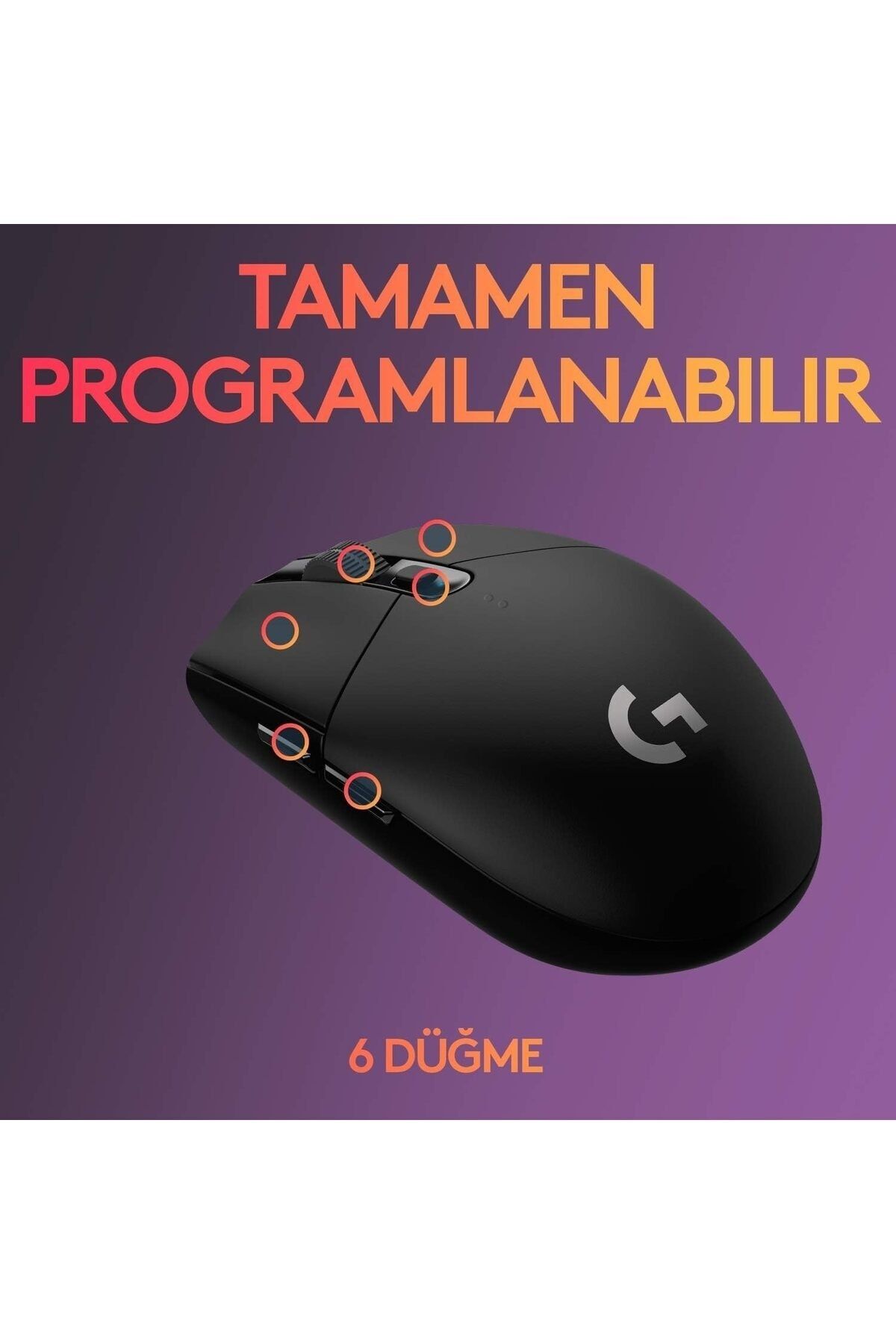 Logitech G305 Siyah Kablosuz Gaming Mouse ve OEM Mouse Pad 40x30 cm Modern Tasarım 431550