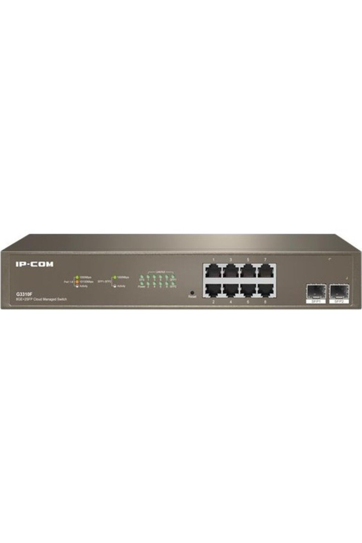 IP-COM G3310F 8 Port Gıgabıt + 2X1GB Sfp Uplınk Cloud Yönetilebilir Rackmount Swıtch