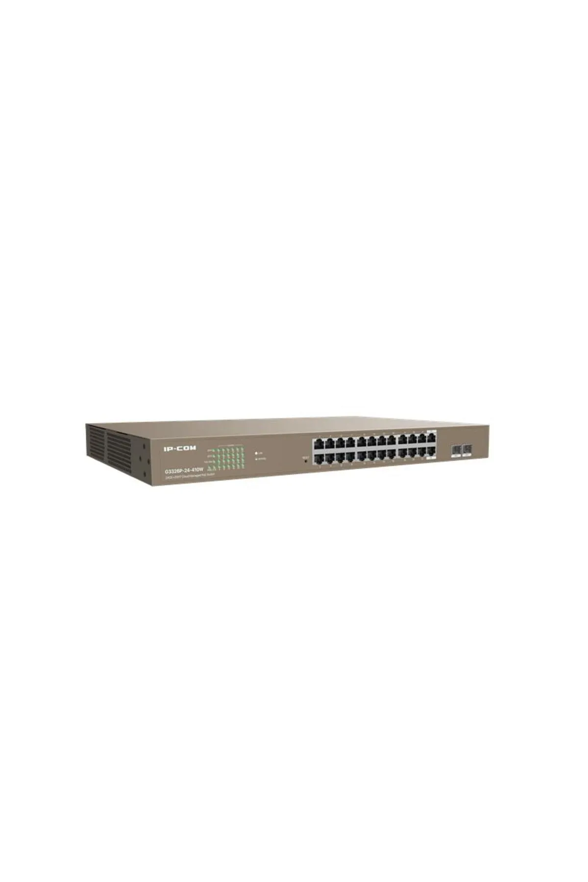 IP-COM G3326p-24-410w 24 Port Gıgabıt 2x1gb Sfp Uplınk L2 Yönetilebilir 370w Poe Rackmount Swıtch