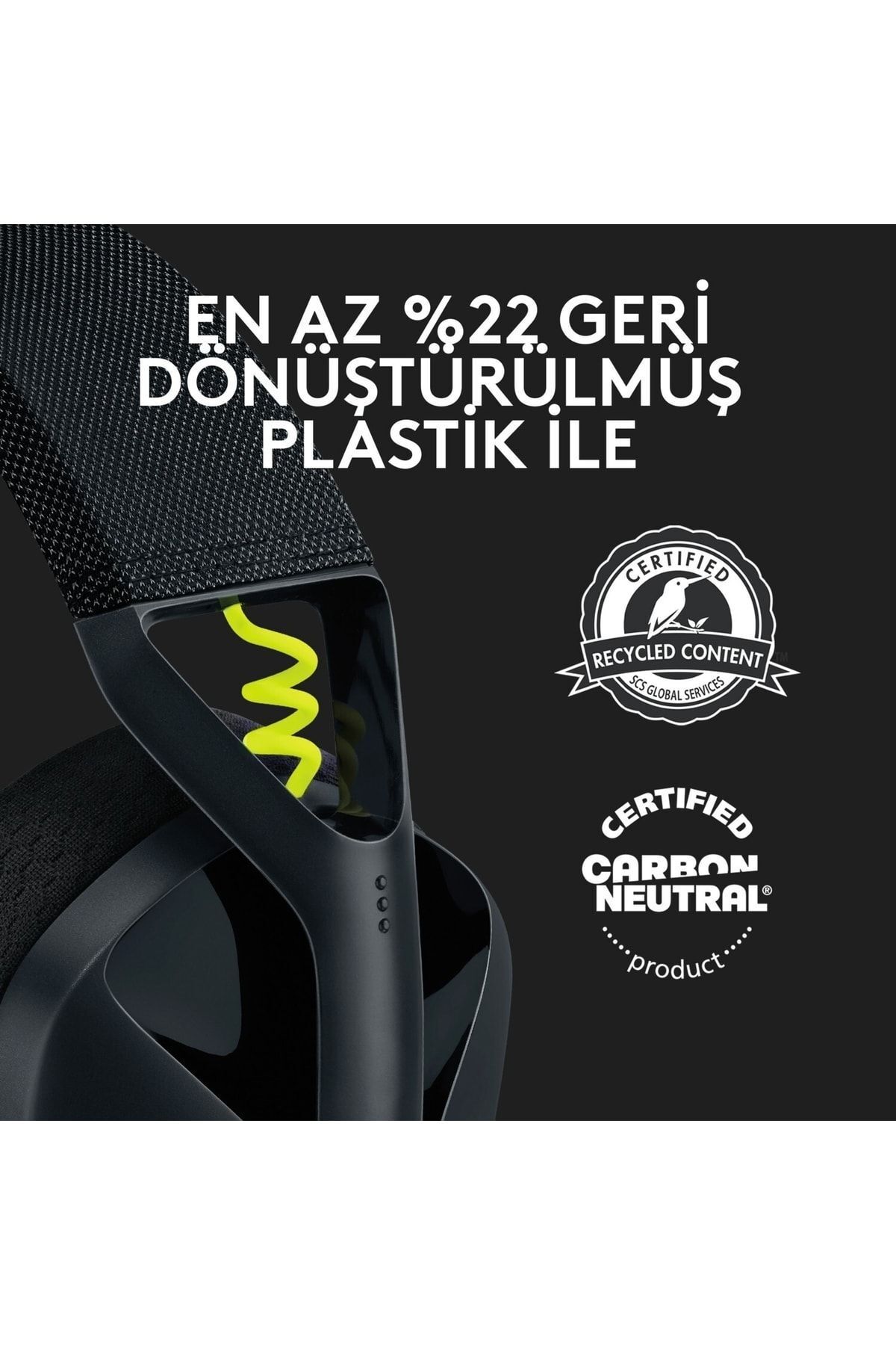 Logitech G435 Black-neon Mikrofonlu Lightspeed Kablosuz Gaming (oyuncu) Kulaklık 981-001050