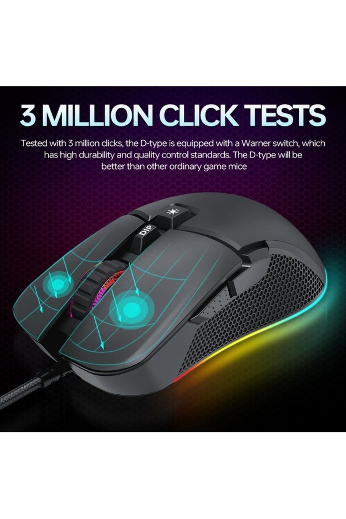 T-WOLF G590 Usb Kablolu Gaming Mouse Rgb Işıklı 800-7200dpi