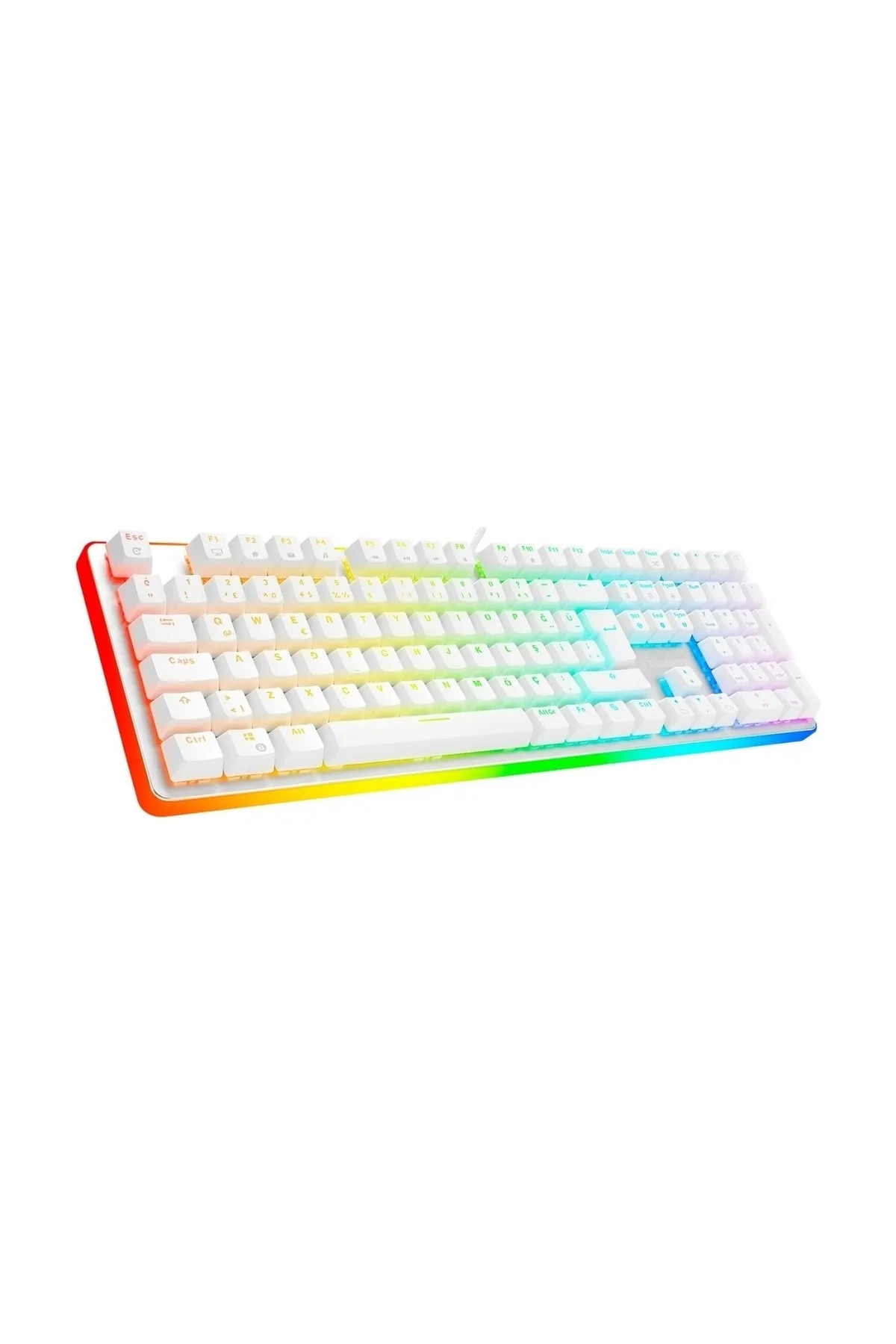 GameBooster G918 Fıre Storm  Uyumlu  Rgb Red Swıtch Mekanik Beyaz Oyun Klavyesi