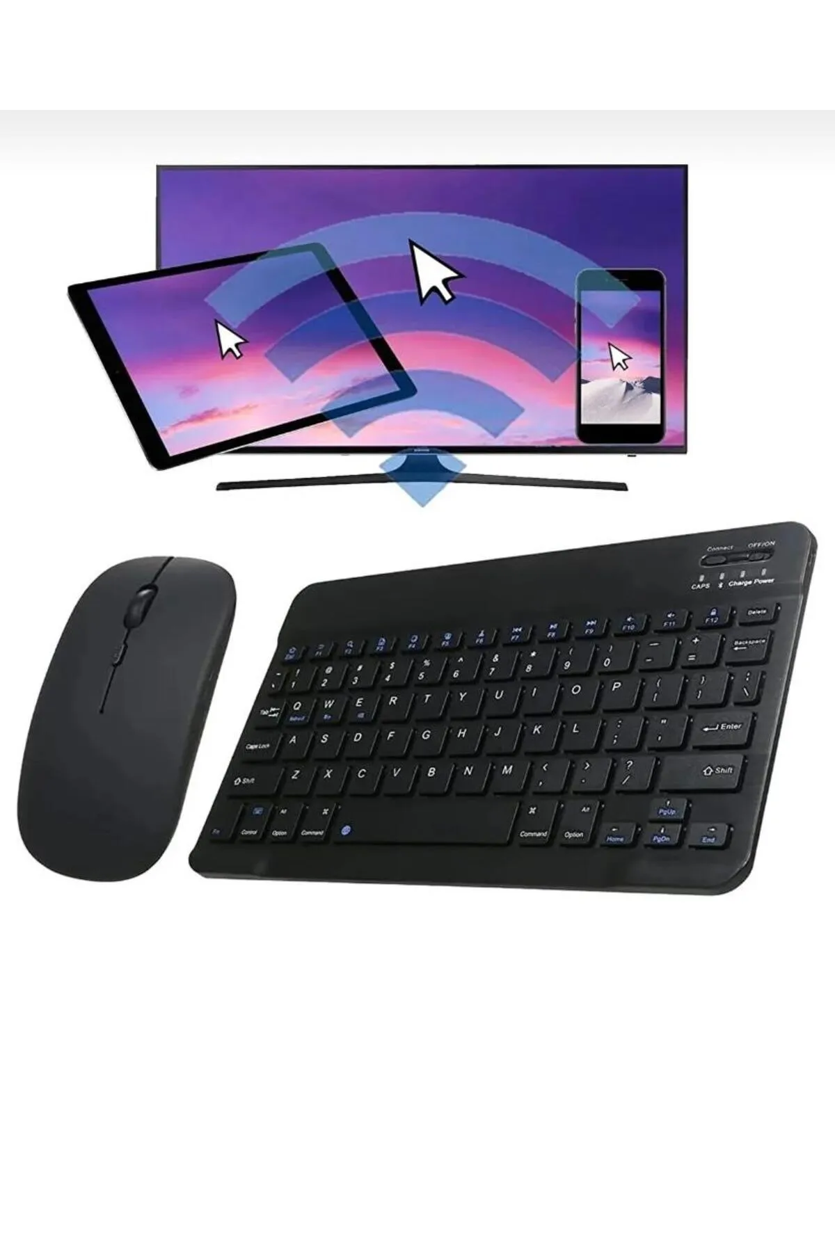 Alfa MEC Galaxy Tab S8 SM-X700 Uyumlu Kablosuz Bluetooth Klavye+Mouse Set