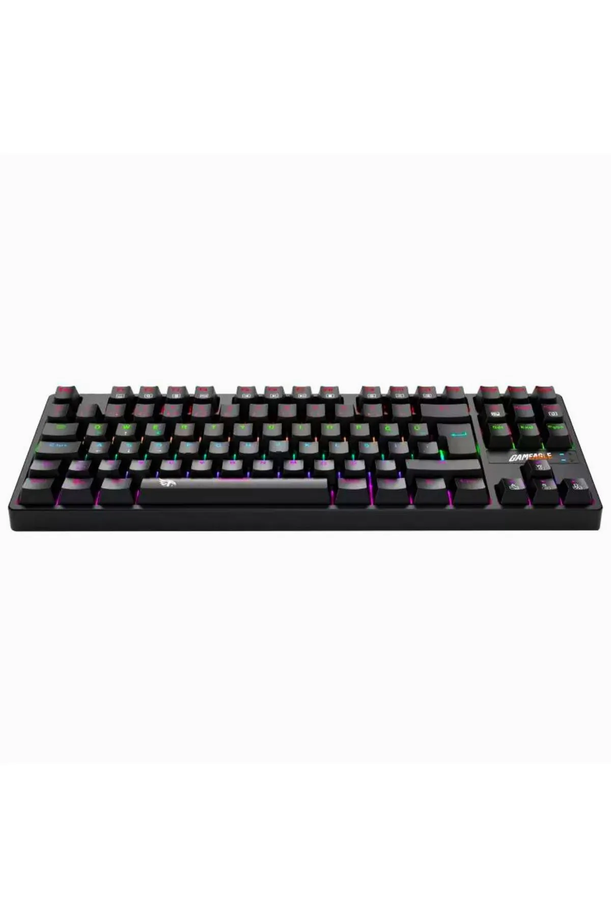 GAMİNGTECH Gameagle Fullflex MK-89X1 Rainbow Aydınlatmalı Oyuncu Gamer Gerçek Mekanik Işıklı Klavye Türkçe Q