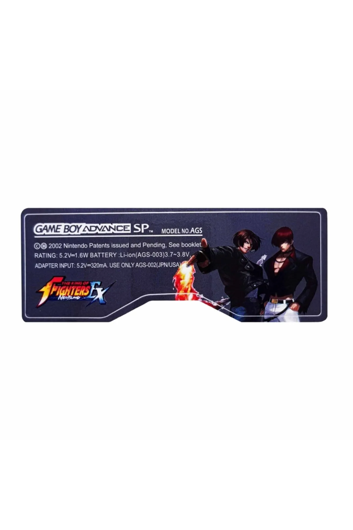 POPKONSOL Gameboy Advance Sp Arka Etiket Back Label Gba Sp Sticker The King Of Fighters Ex Neoblood Model 06