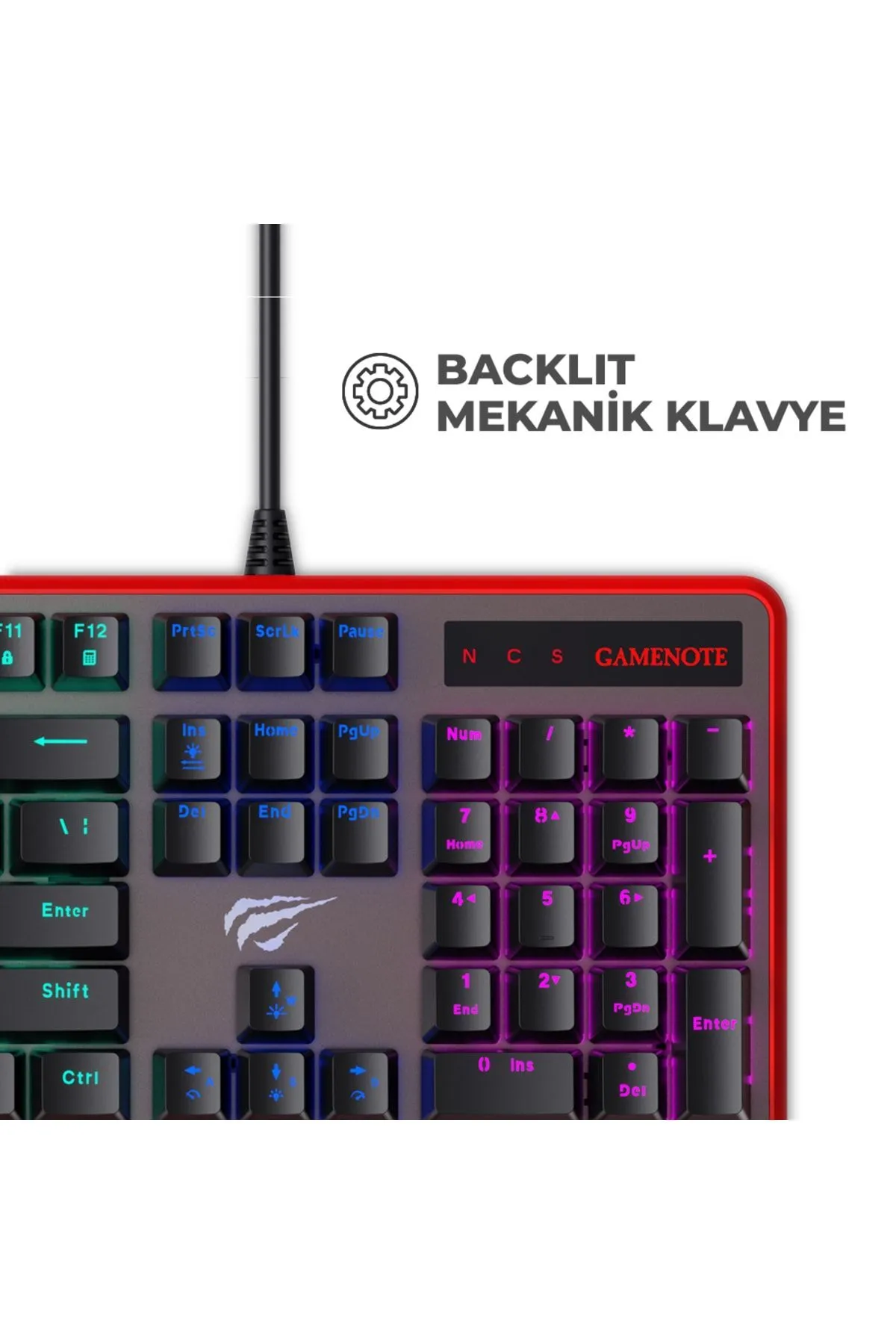 Havit Gamenote Kb870l Rgb Backlit Gaming Mekanik Klavye