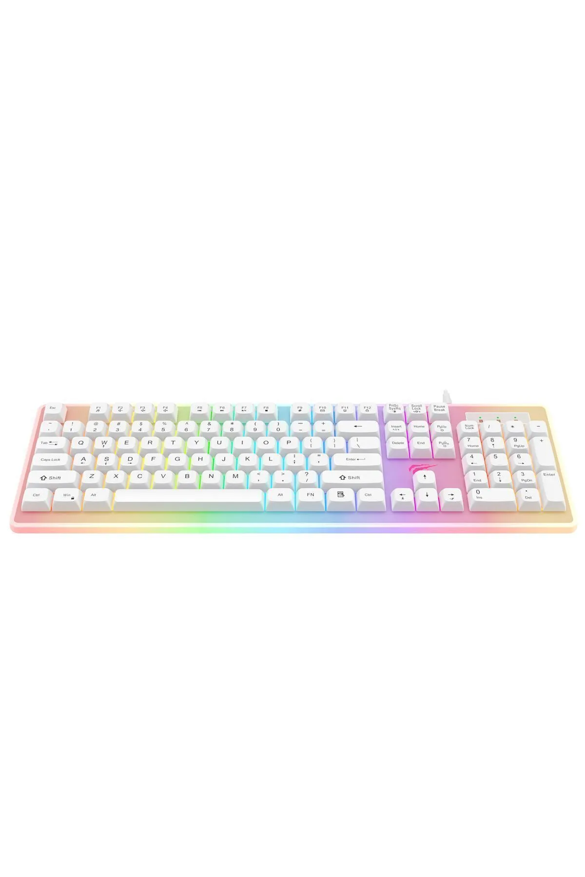 Havit Gamenote Kb876l Mekanik Hisli Gaming Türkçe Q Rgb Işıklı Beyaz Oyuncu Klavyesi