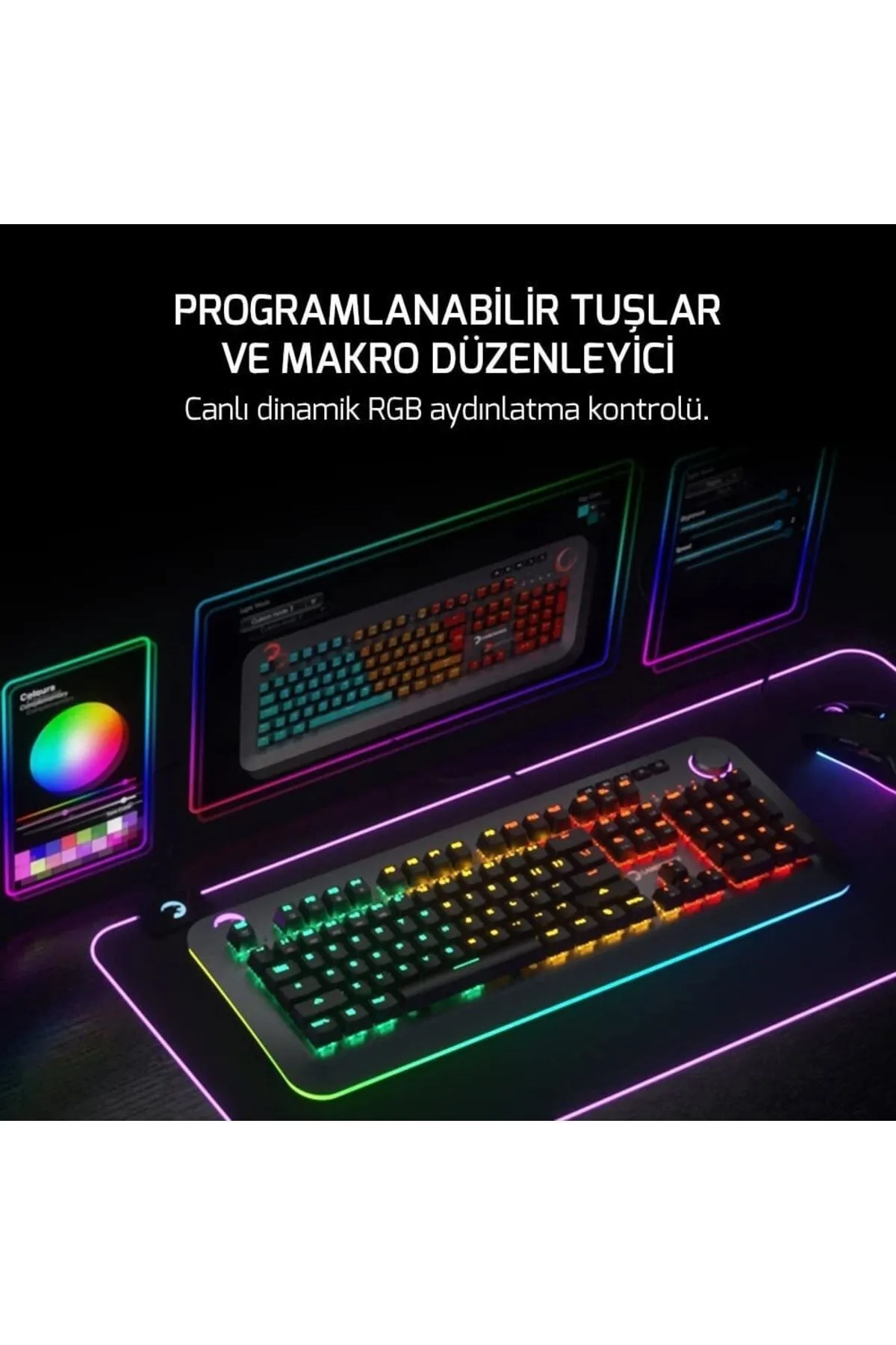 Genel Markalar Gamepower Starscream Rgb Kırmızı Switch Türkçe Q Usb Suya Dayanıklı Optik Mekanik Gaming Oyuncu Klav