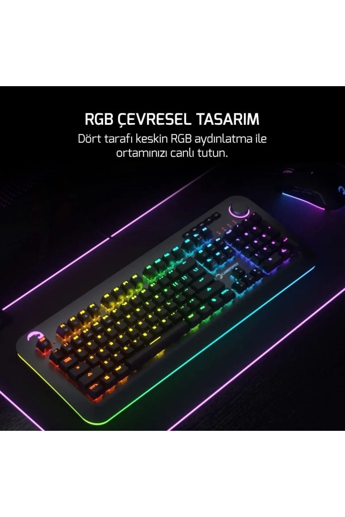 Genel Markalar Gamepower Starscream Rgb Kırmızı Switch Türkçe Q Usb Suya Dayanıklı Optik Mekanik Gaming Oyuncu Klav