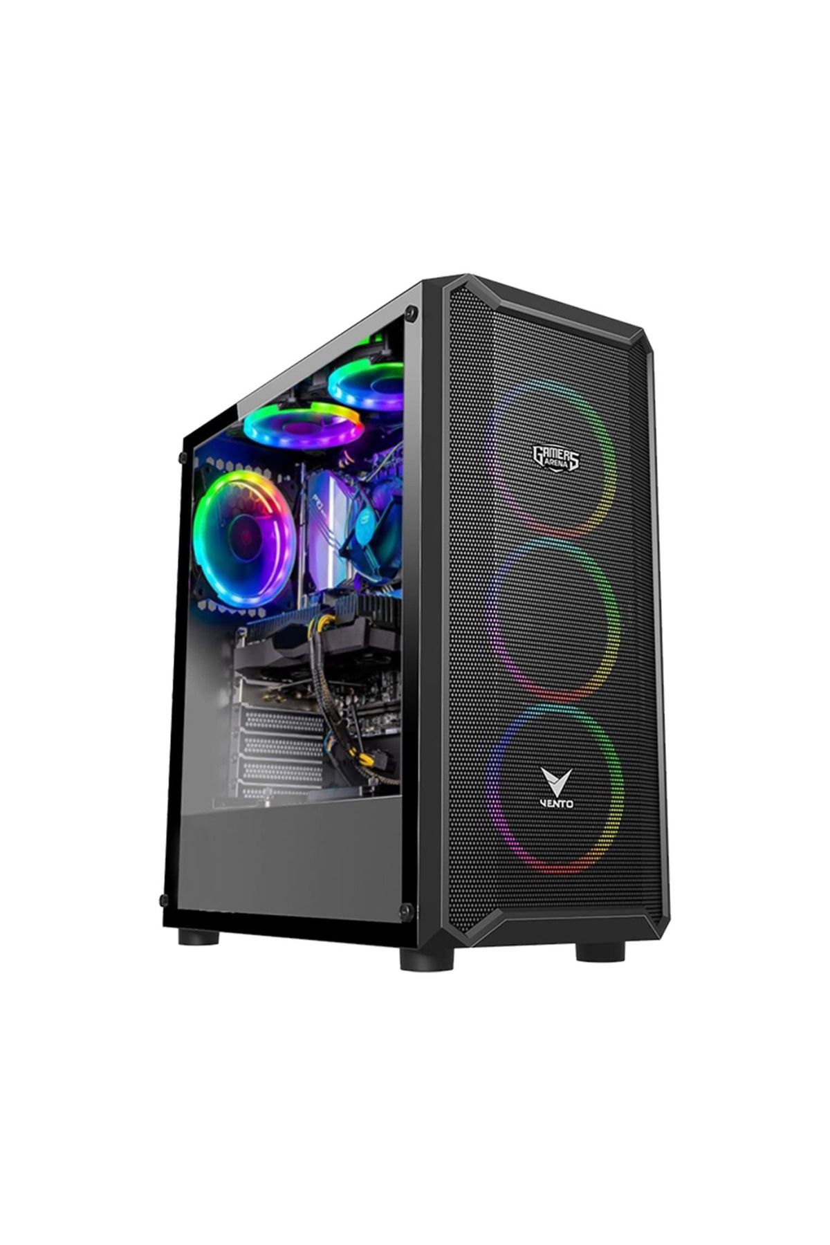 Vento GAMERS ARENA VENTO VG16AL MESH 4x120MM RGB FAN E-ATX GAMING KASA