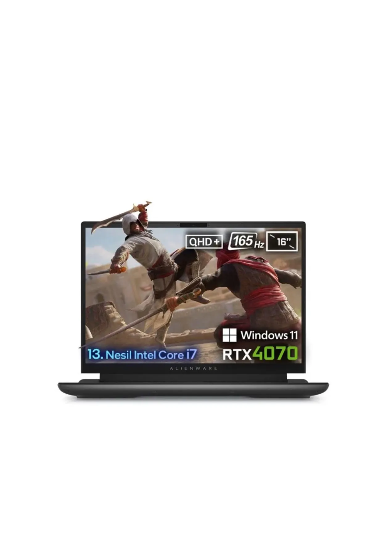 Dell Gaming Alienware M16 R1 AWM16I7X70WH i7-13700HX 16GB 512GB RTX4070 16inç QHD W11H Gaming Laptop