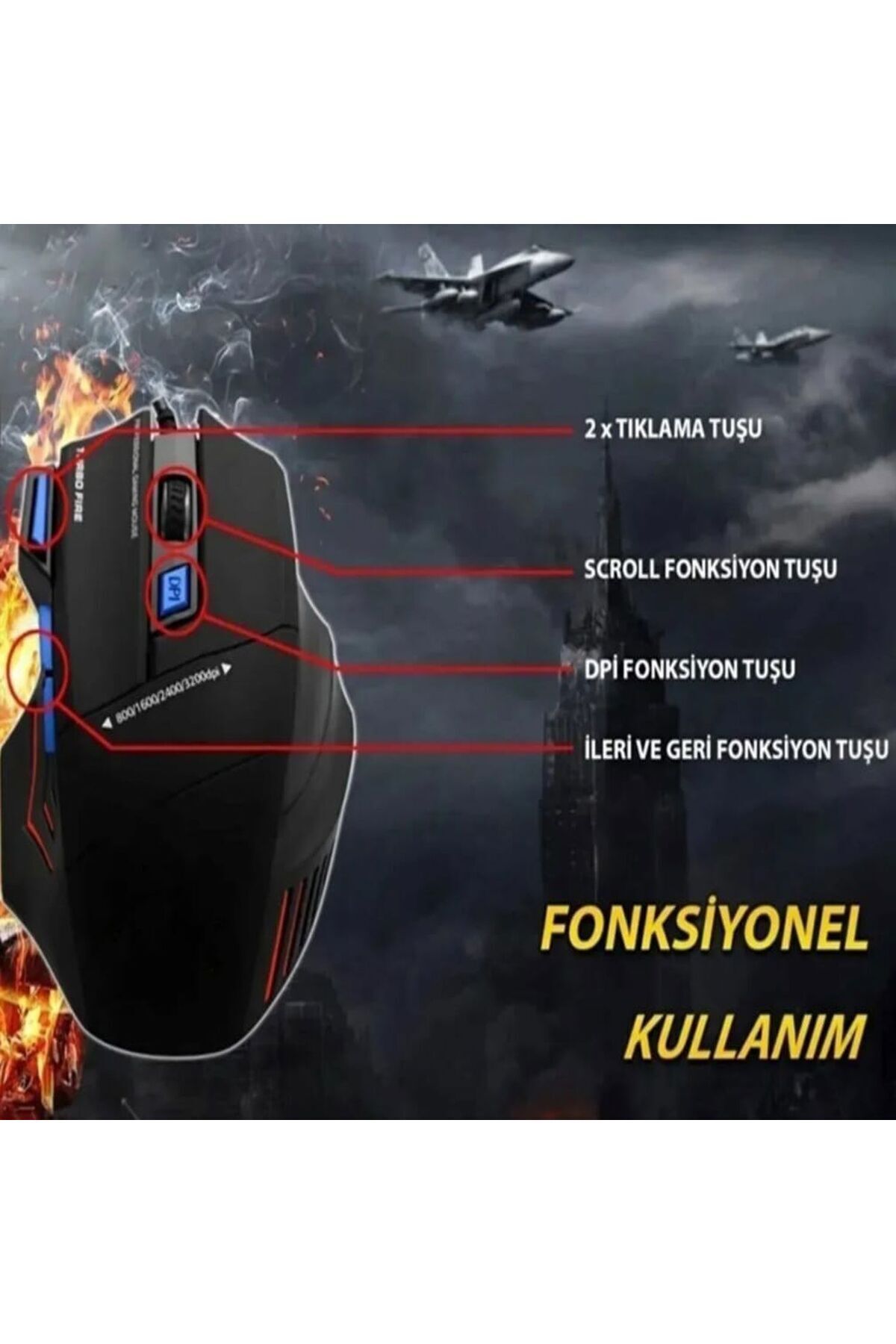 SaLFaT Gaming Mouse ve Mouse Pad Oyuncu Mouse ve Pad