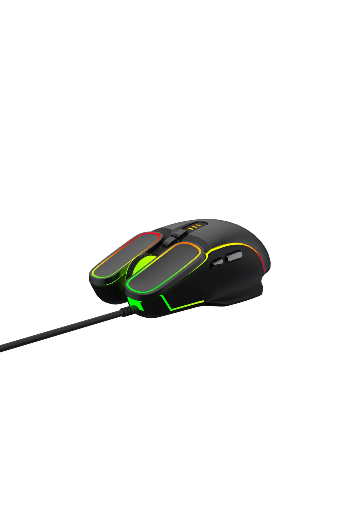 MENFRY Gaming Oyuncu Mekanik Mouse 3600 DPI RGB Işıklı 1.5mt Kablolu 7 Tuşlu