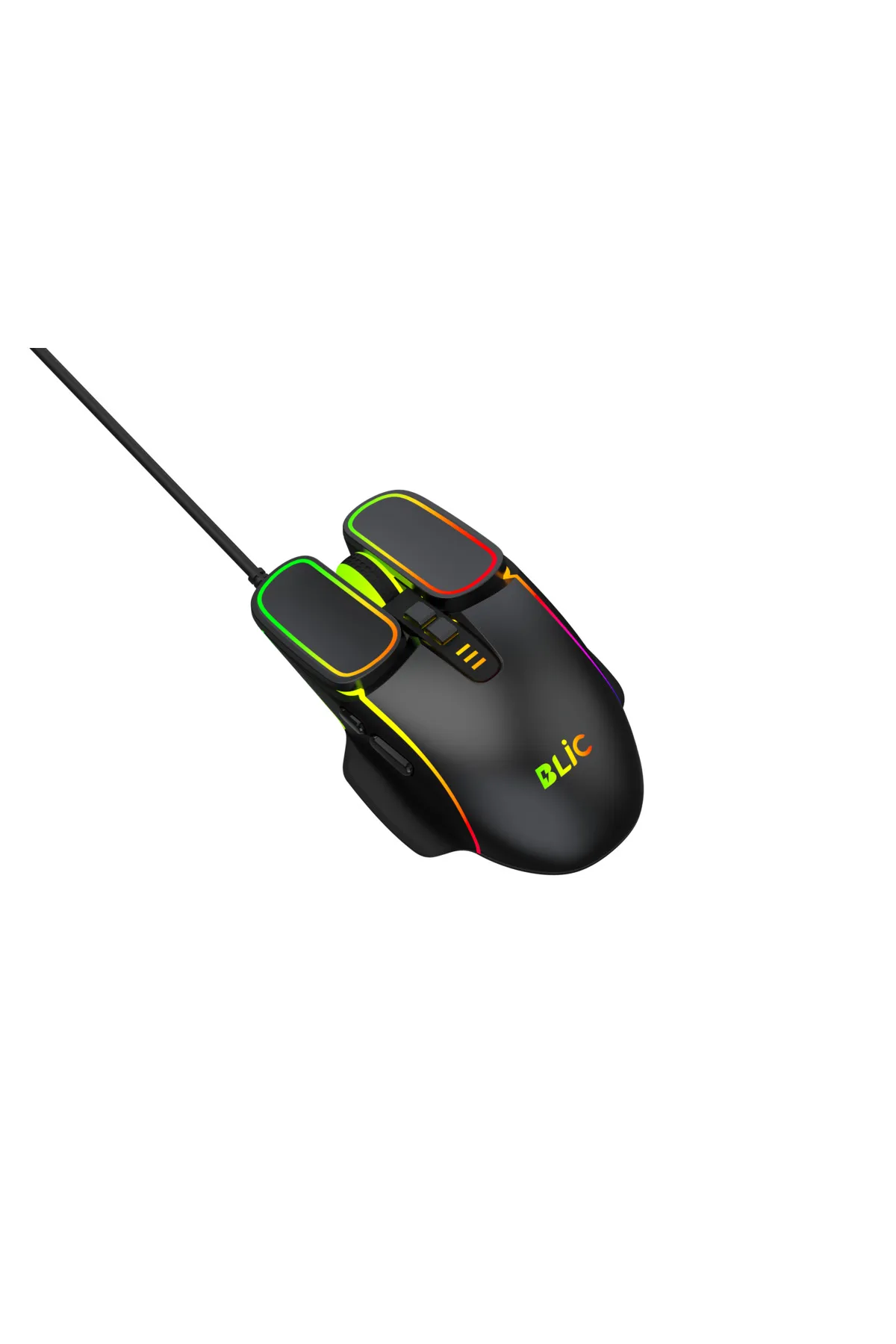 MENFRY Gaming Oyuncu Mekanik Mouse 3600 DPI RGB Işıklı 1.5mt Kablolu 7 Tuşlu