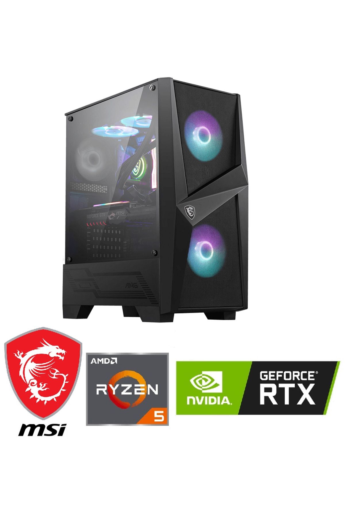 MSI GAMİNG PC DDR5 / 16 GB RTX-4060-Ti /RYZEN 5-7500F / 16 GB DDR5 RAM / 1 TB M.2 SSD / WİN11 PRO