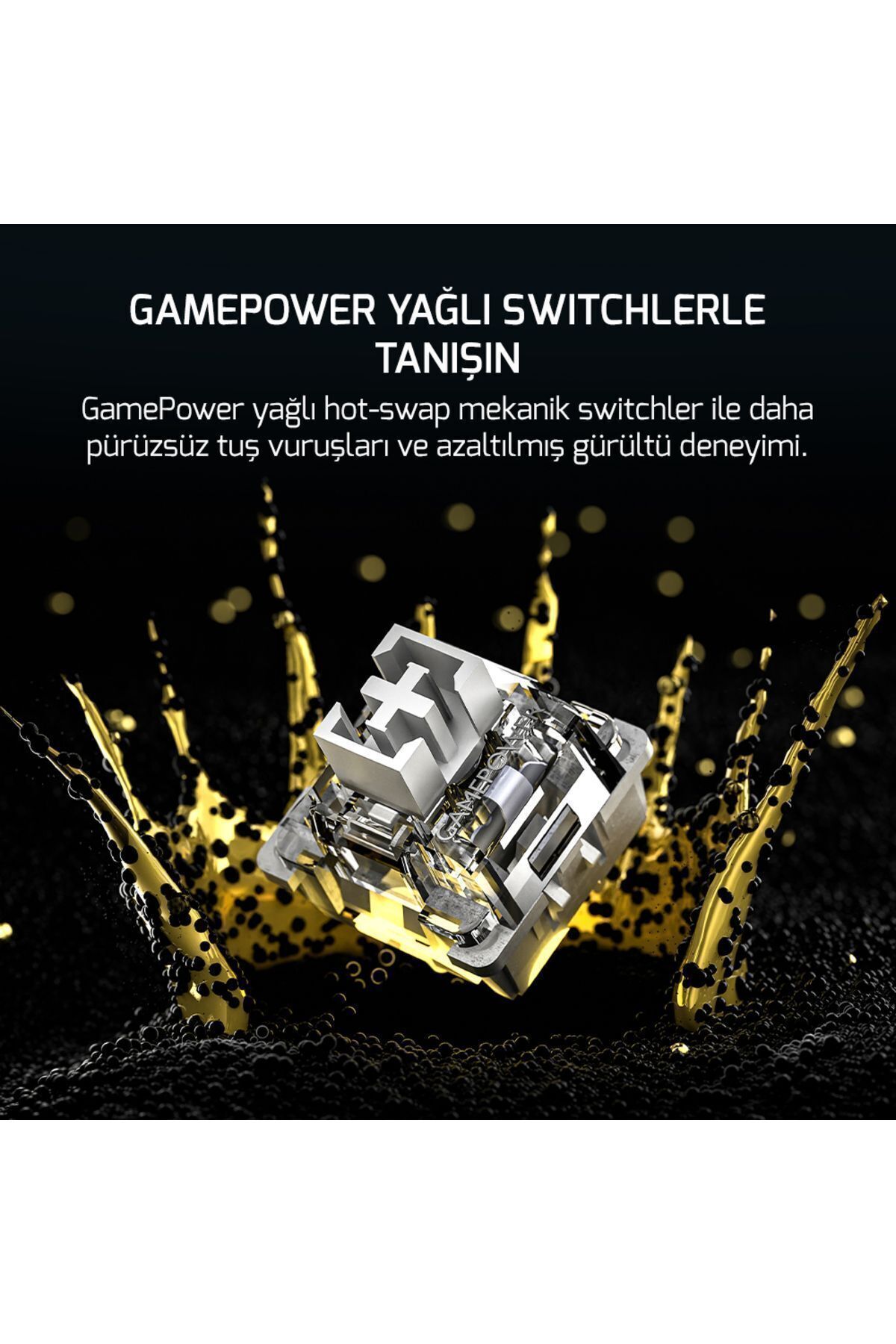 Gamepower Gasket Elite X RGB Wireless/Bluetooth/Kablolu Mekanik Hot-Swap Yağlı Switch Gasket Gaming Klavye