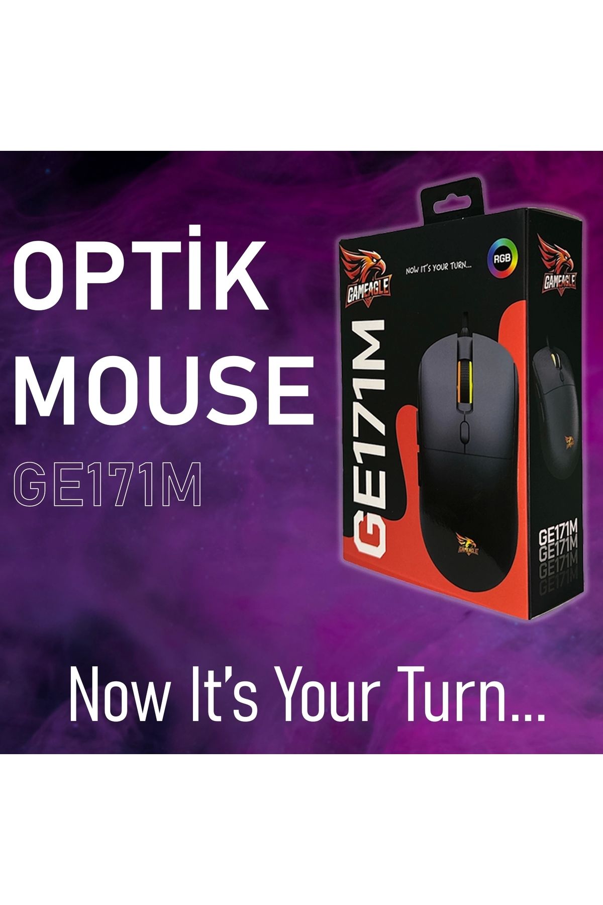 gameagle GE171M Kablolu RGB Oyuncu Optik Mouse (Siyah)