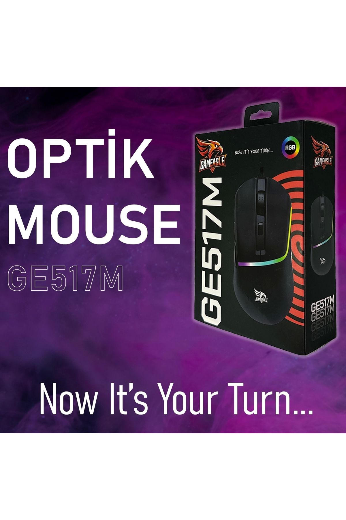 gameagle GE517M Kablolu RGB Oyuncu Optik Mouse (Siyah)