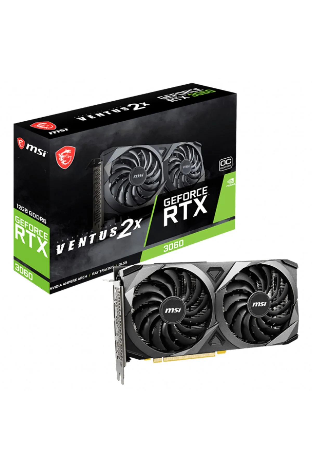 MSI Geforce Rtx 3060 Ventus 2x 12g Oc 12gb Gddr6 192bit Dx12 Gaming (OYUNCU) Ekran Kartı