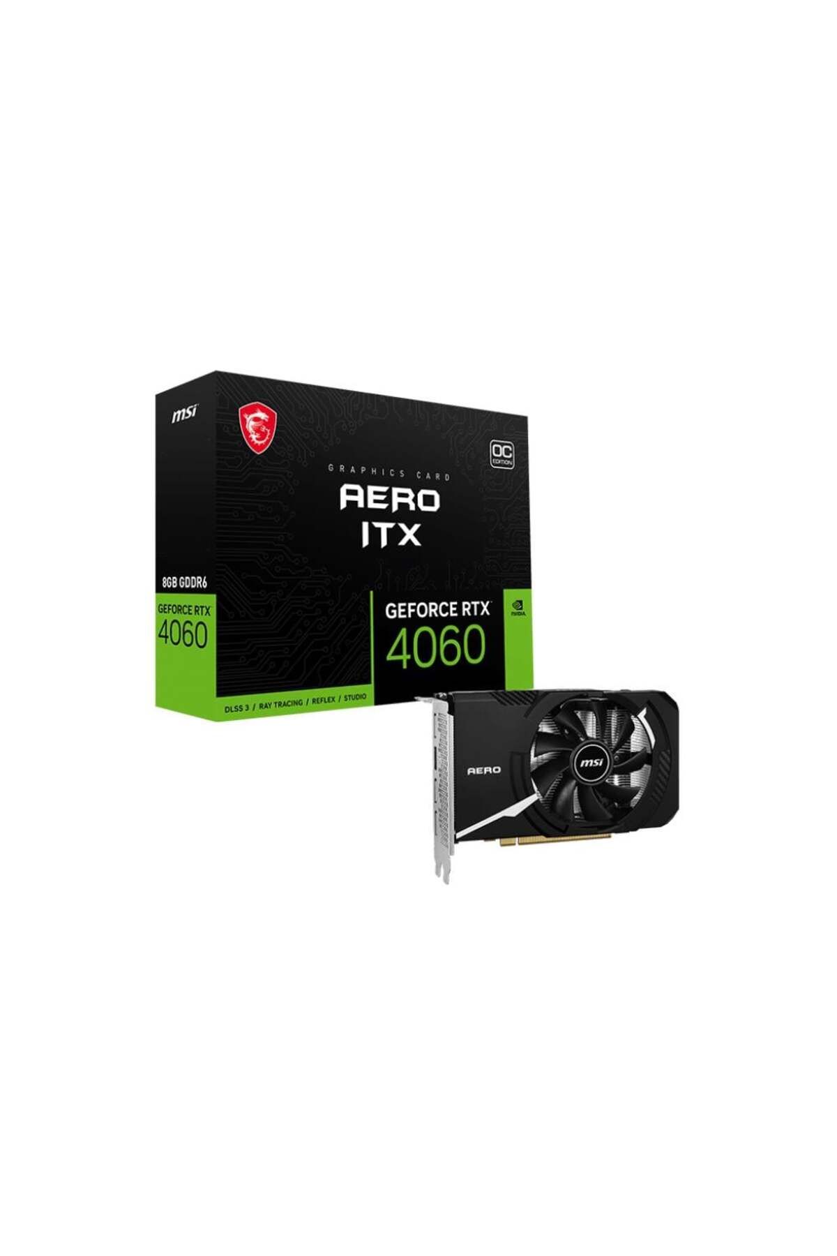 MSI GeForce RTX 4060 AERO ITX OC 8GB GDDR6 128Bit  DLSS 3 Ekran Kartı