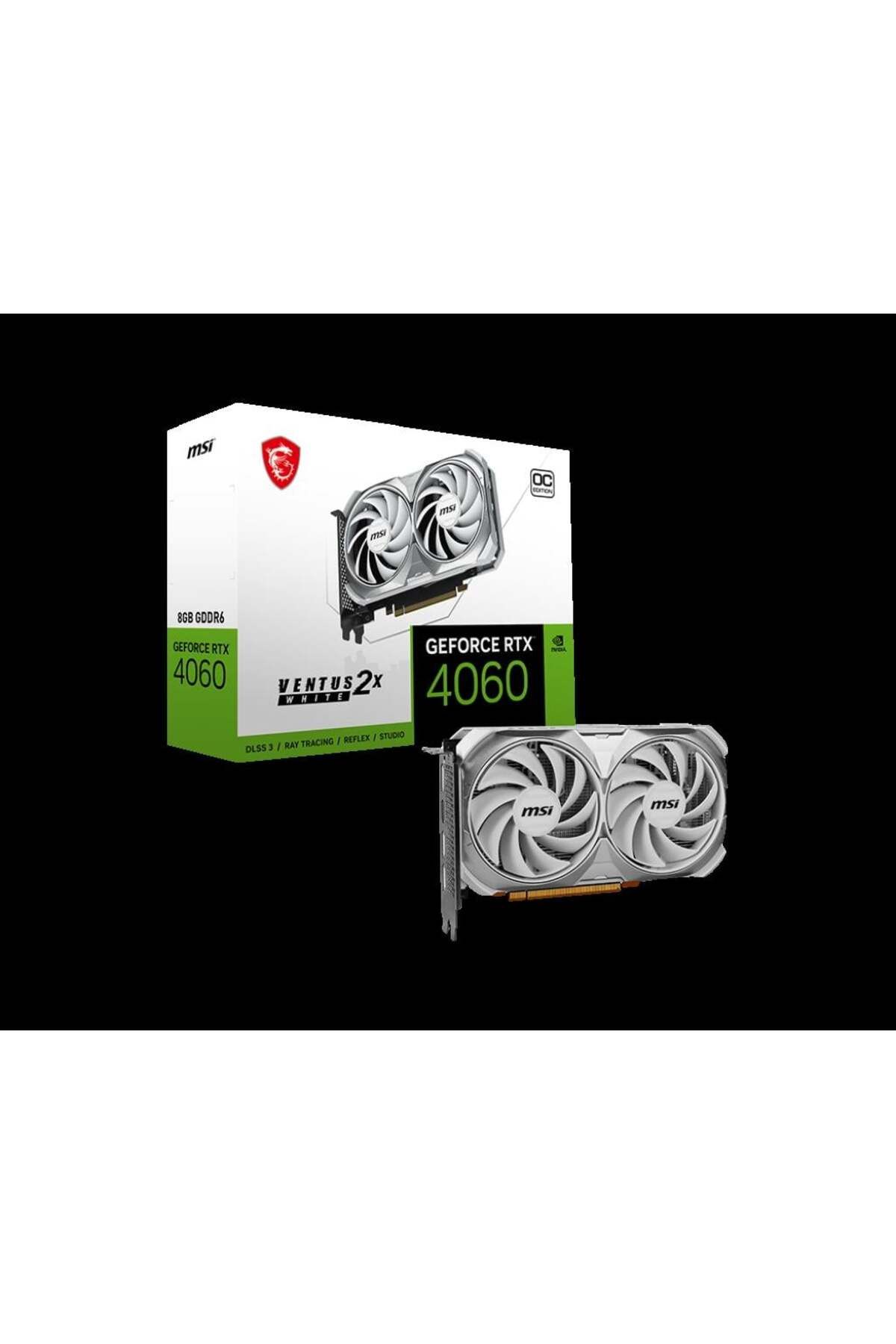 MSI Geforce Rtx 4060 Ventus 2x Whıte 8g Oc 8gb Gddr6 Hdmı Dp 128bit