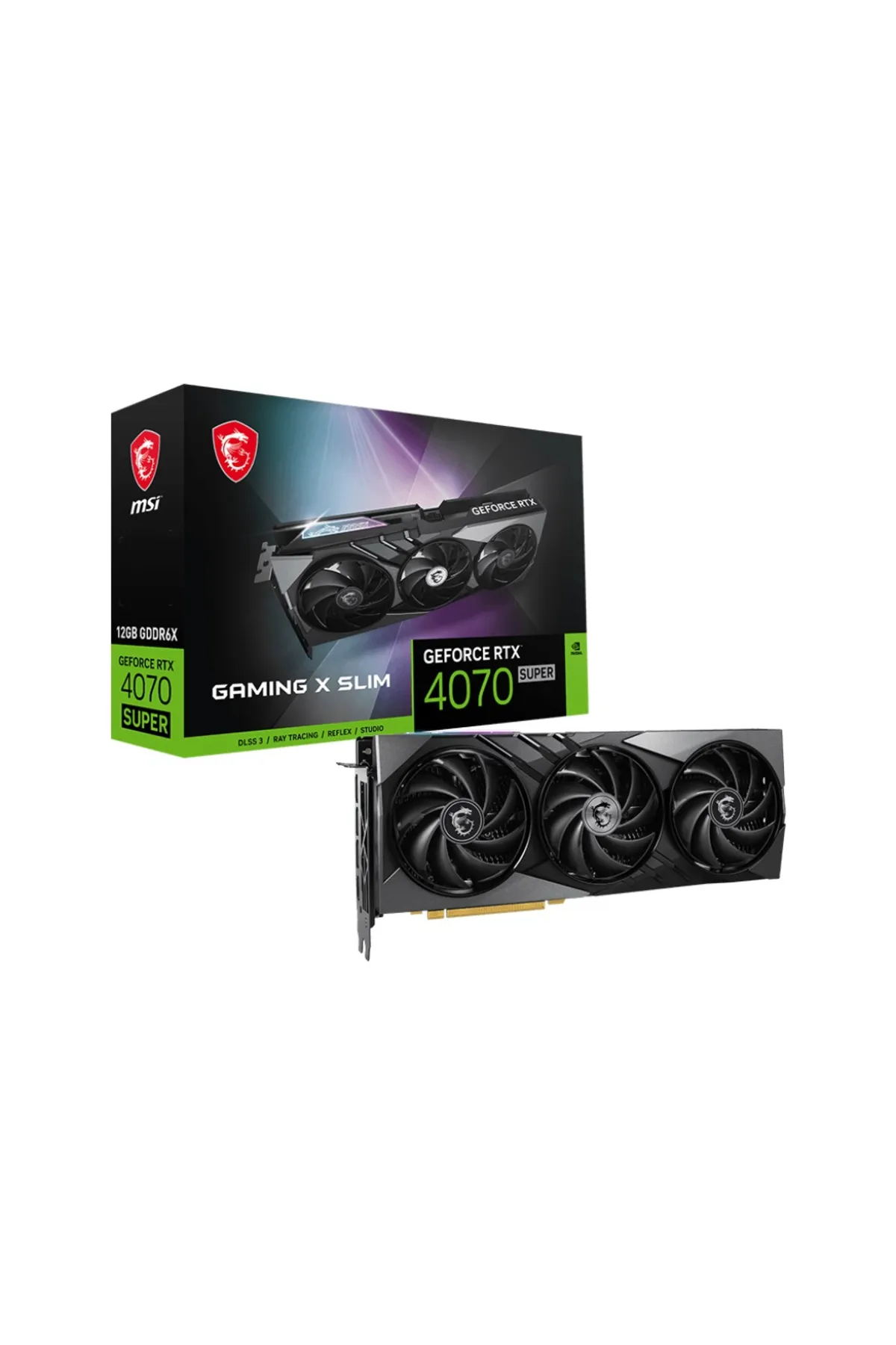 MSI Geforce Rtx 4070 Super 12g Gamıng X Slım Gddr6x 192bit Dx12 Gaming (OYUNCU) Ekran Kartı