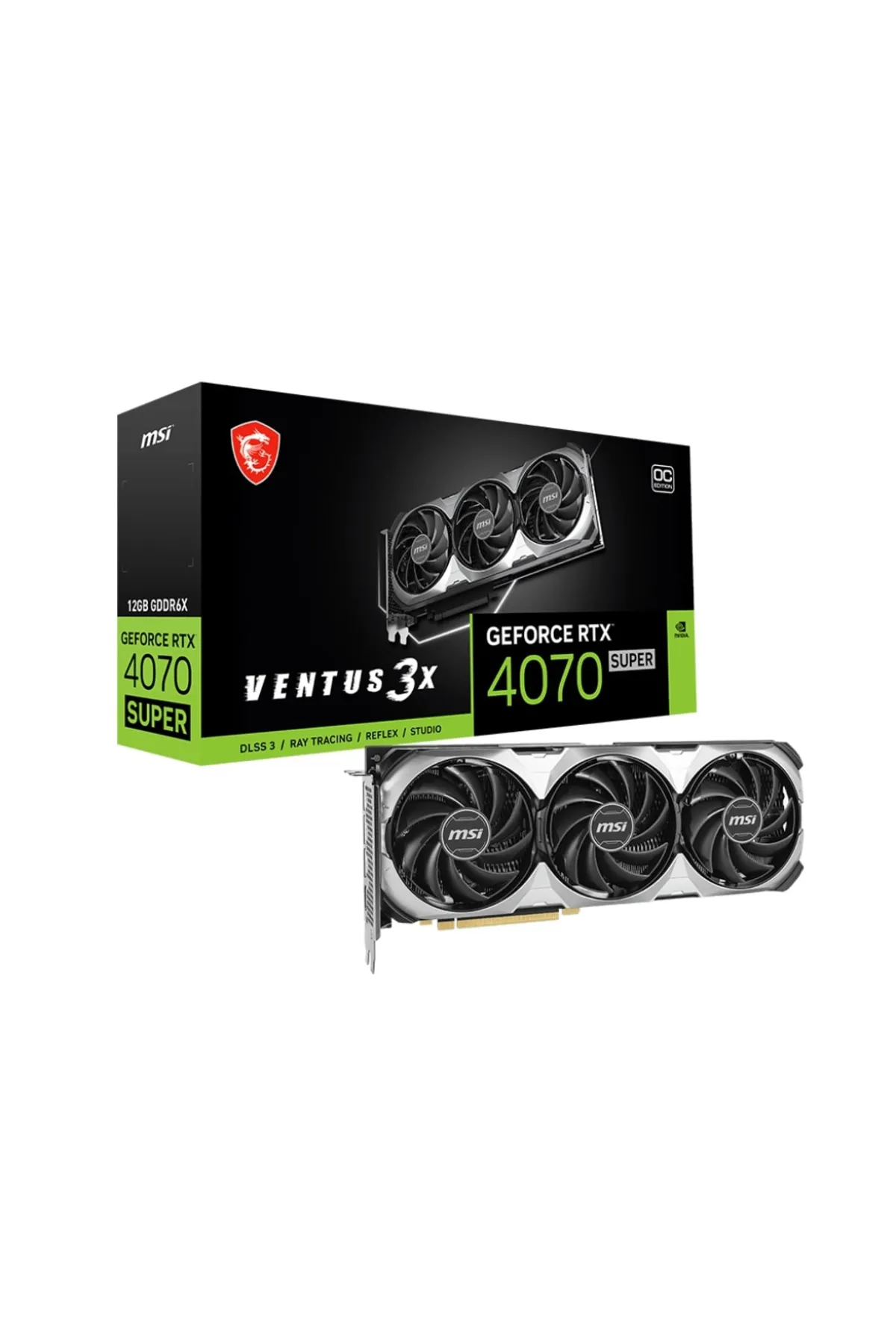 MSI Geforce Rtx 4070 Super 12g Ventus 3x Oc Gddr6x 192bit Dx12 Dlss 3 Gaming (OYUNCU) Ekran Kartı