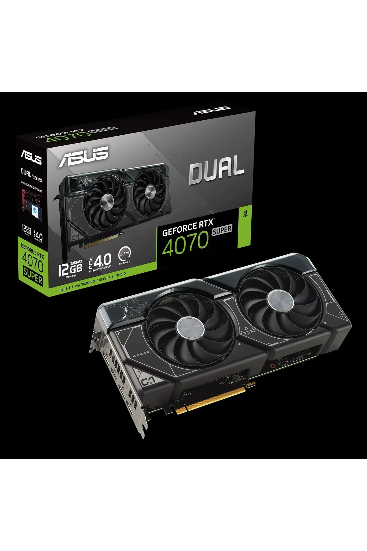 Asus GeForce RTX 4070 SUPER DUAL 12GB GDDR6X 192 Bit DLSS 3 Ekran Kartı (DUAL-RTX4070S-12G)