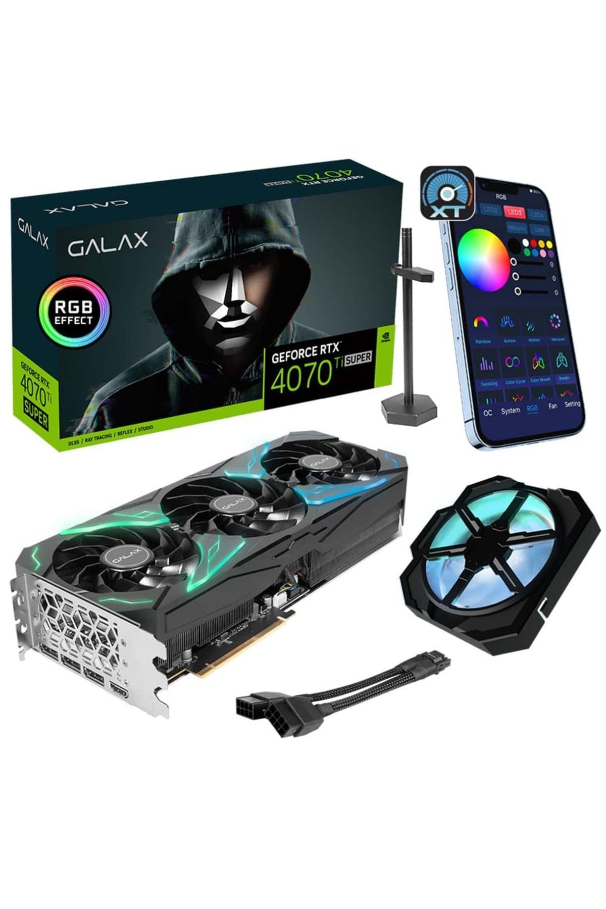 Galax GeForce RTX 4070 Ti SUPER SG 1-Click OC 16GB GDDR6X 256 Bit DLSS 3 Ekran Kartı (47UZM6MD6MER)