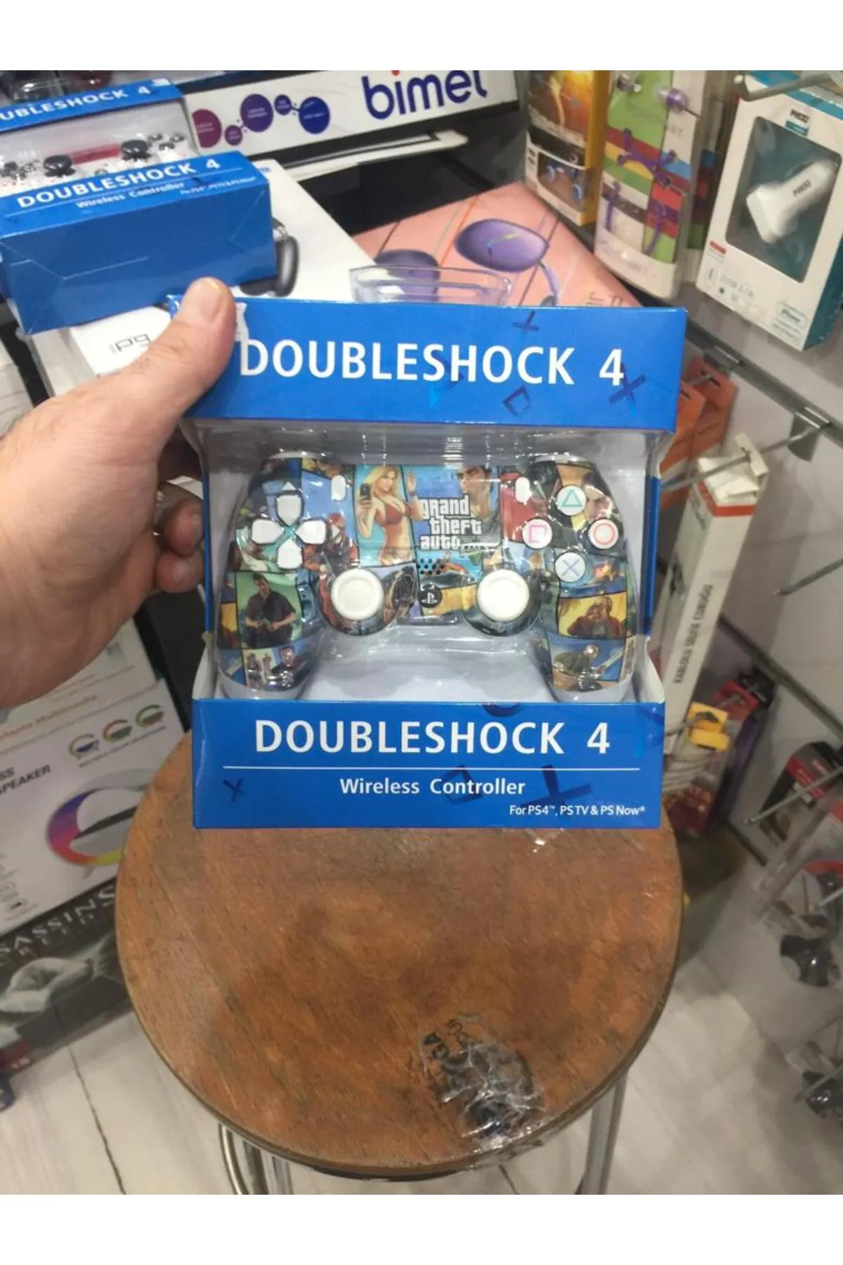 DOUBLESHOCK GETA LI double MOTOR PS 4 PC UYUMLU KABLOSOUZ GAMEPED