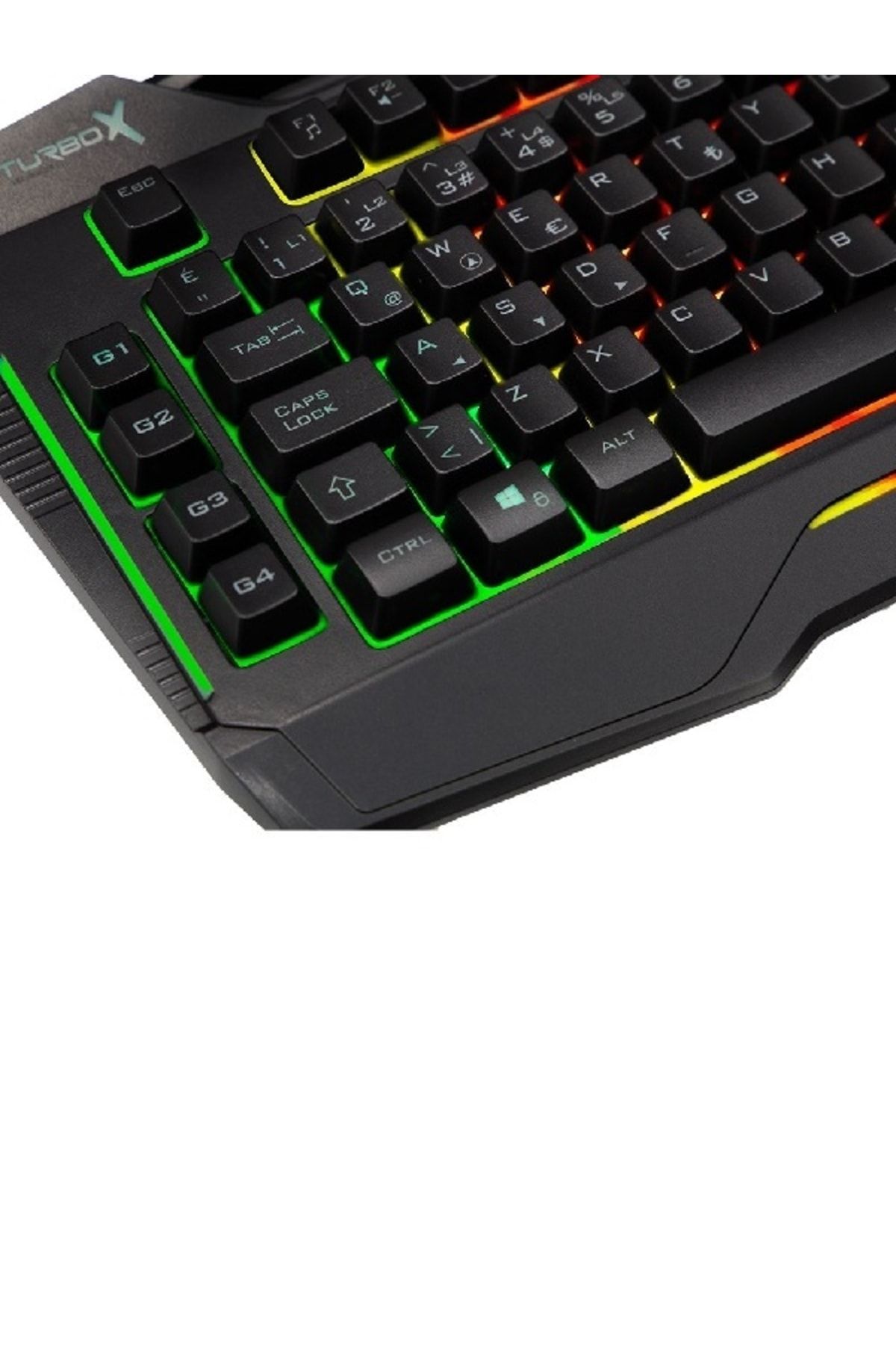 Turbox Giantpeak Mekanik Hisli Rgb Işık Makrolu Sese Duyarlı Standart Q Gaming Oyuncu Klavyesi