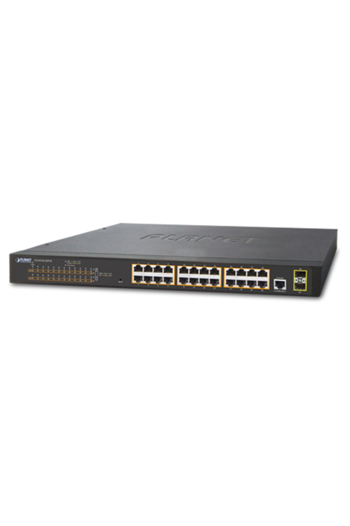 Planet Gigabit PoE Yönetilebilir Switch (Gigabit PoE Managed Switch)<br>24-Port 10/100/1000Base-T IEE