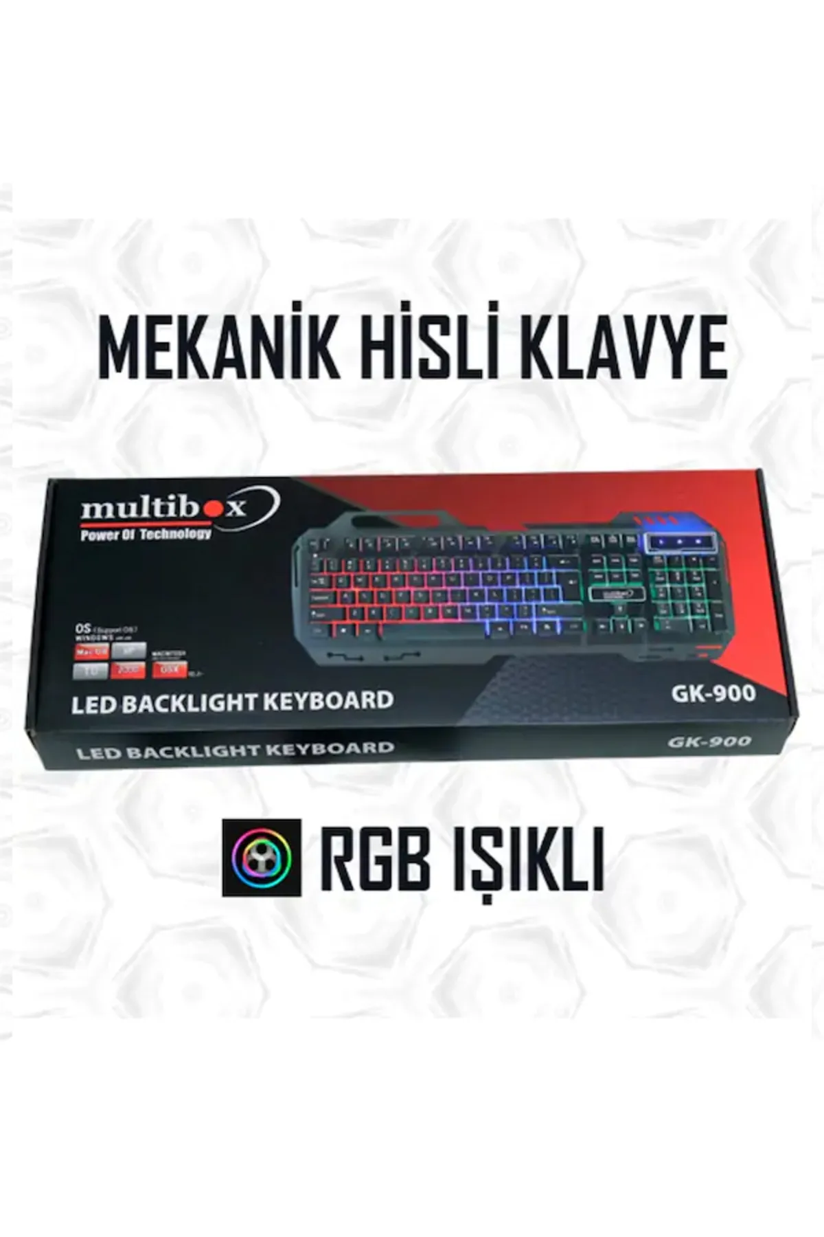 multibox Gk 900 Mekanik Hisli Oyuncu Klavyesi