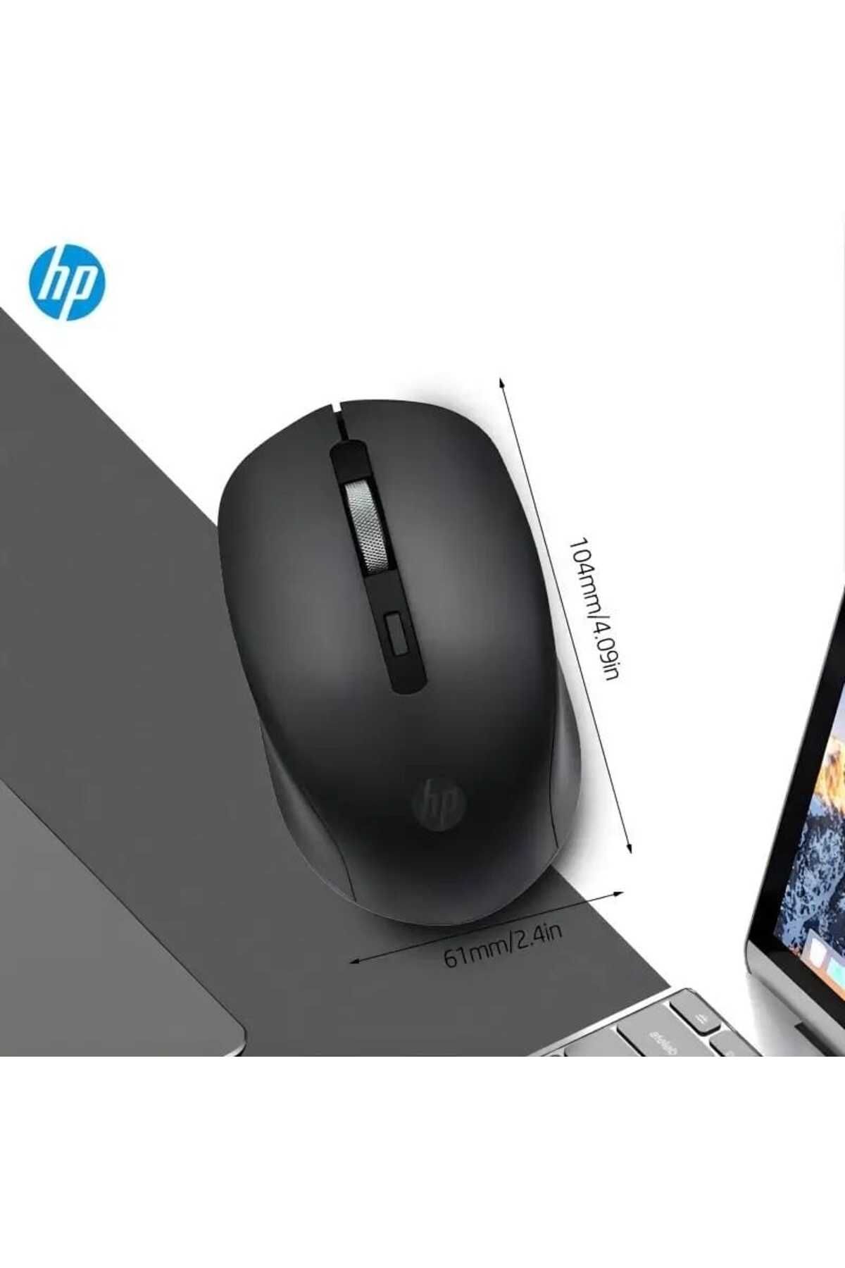 HP Gkcx 2.4ghz Kablosuz Şarj Edilebilir Sessiz Mouse Siyah (Ramwhite Türkiye Garantili) New Desng 101