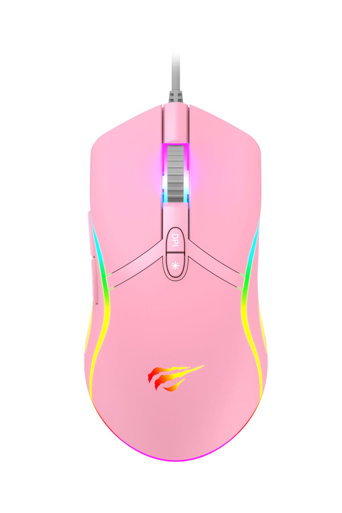 Havit Gkcx MS1026 RGB Uyumlu Pembe Gaming Oyuncu Mouse 6400DPI New Desng 1017785