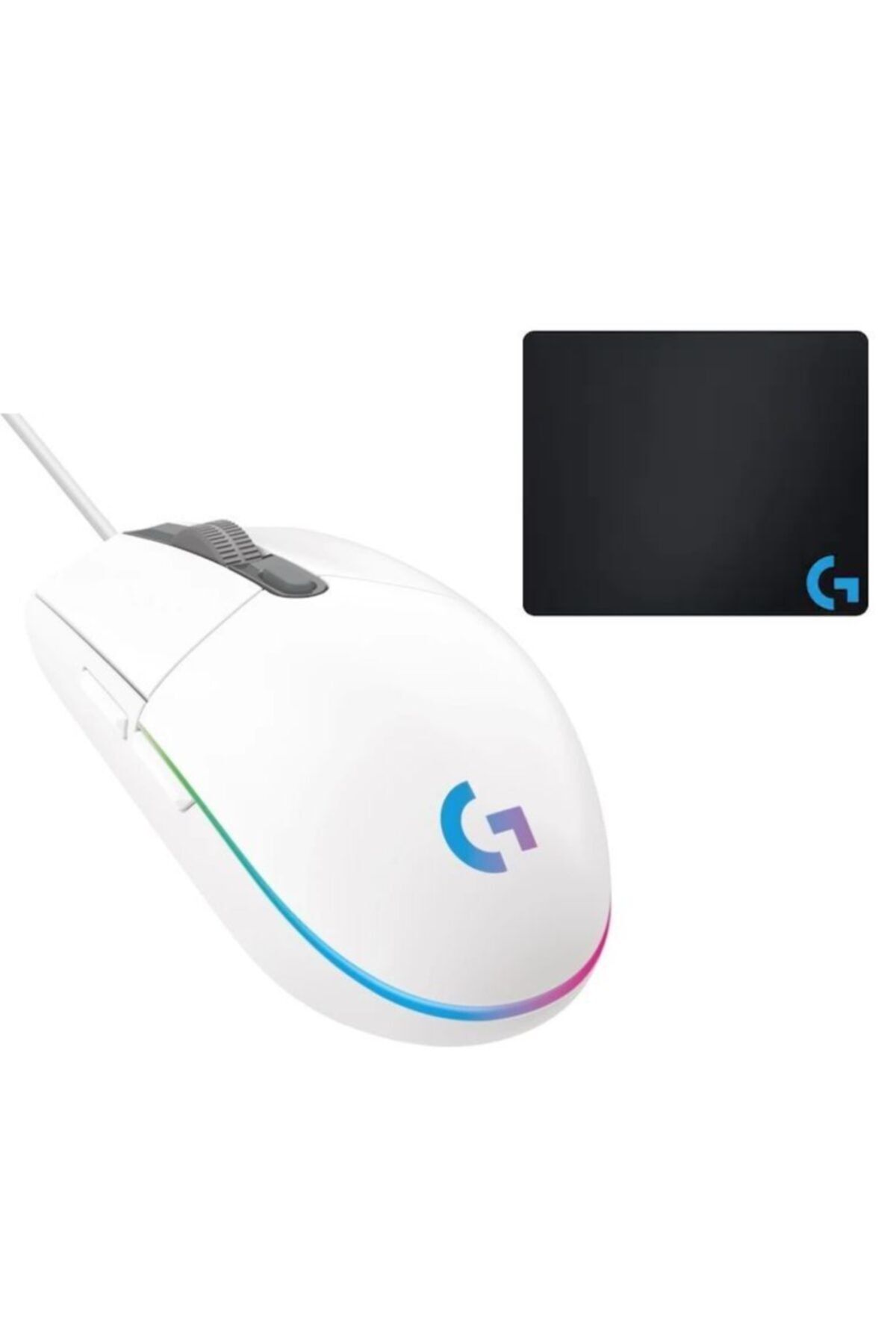 Logitech GL G102 Beyaz Lightsync Gaming Mouse + Oem Gaming Mouse Pad 40x30cm Modern Tasarım 431550 Collectio