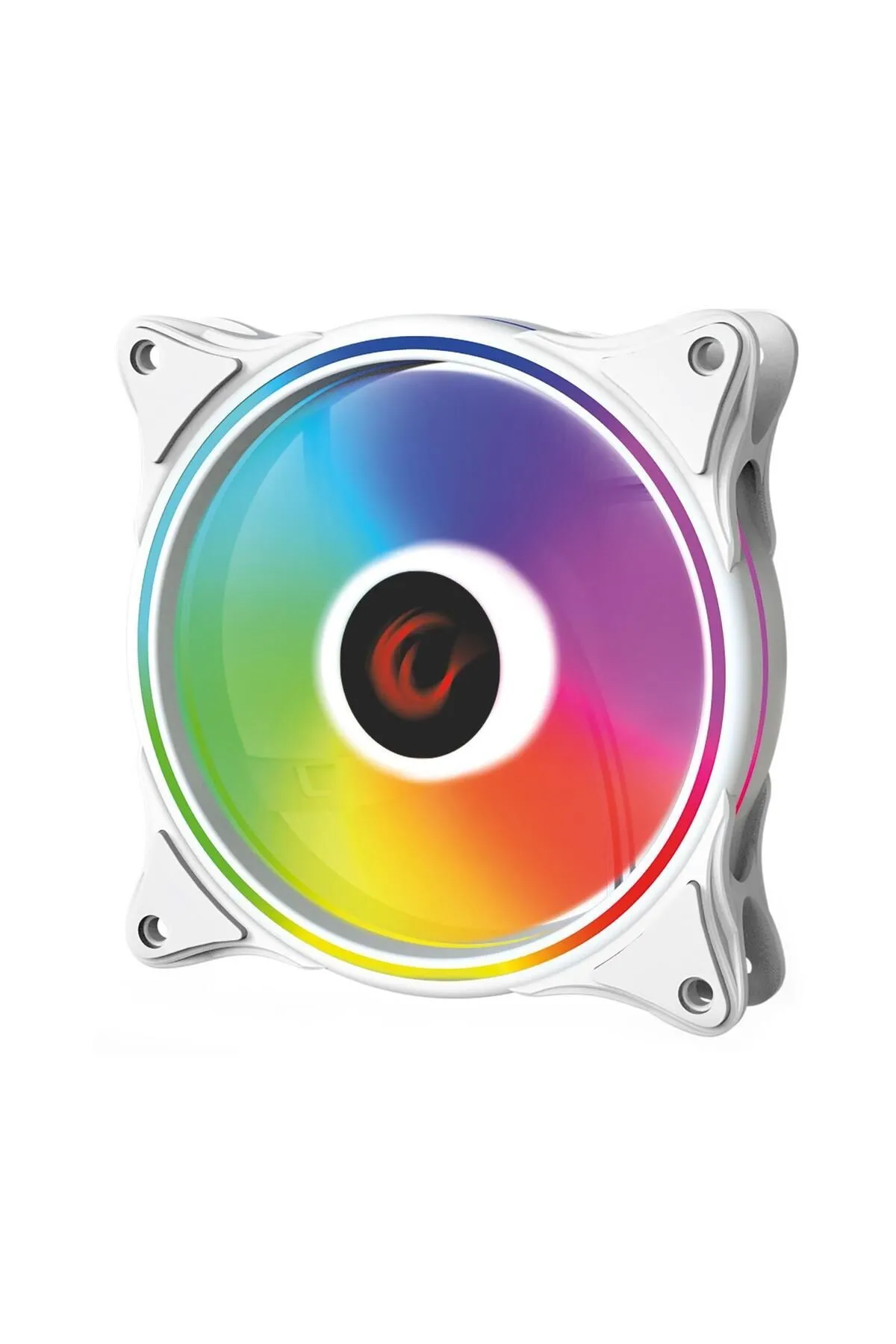 Rampage Glare F50 38cfm 1200rpm 12cm Rainbow 3p 4p Molex Soketli Beyaz Kasa Fanı