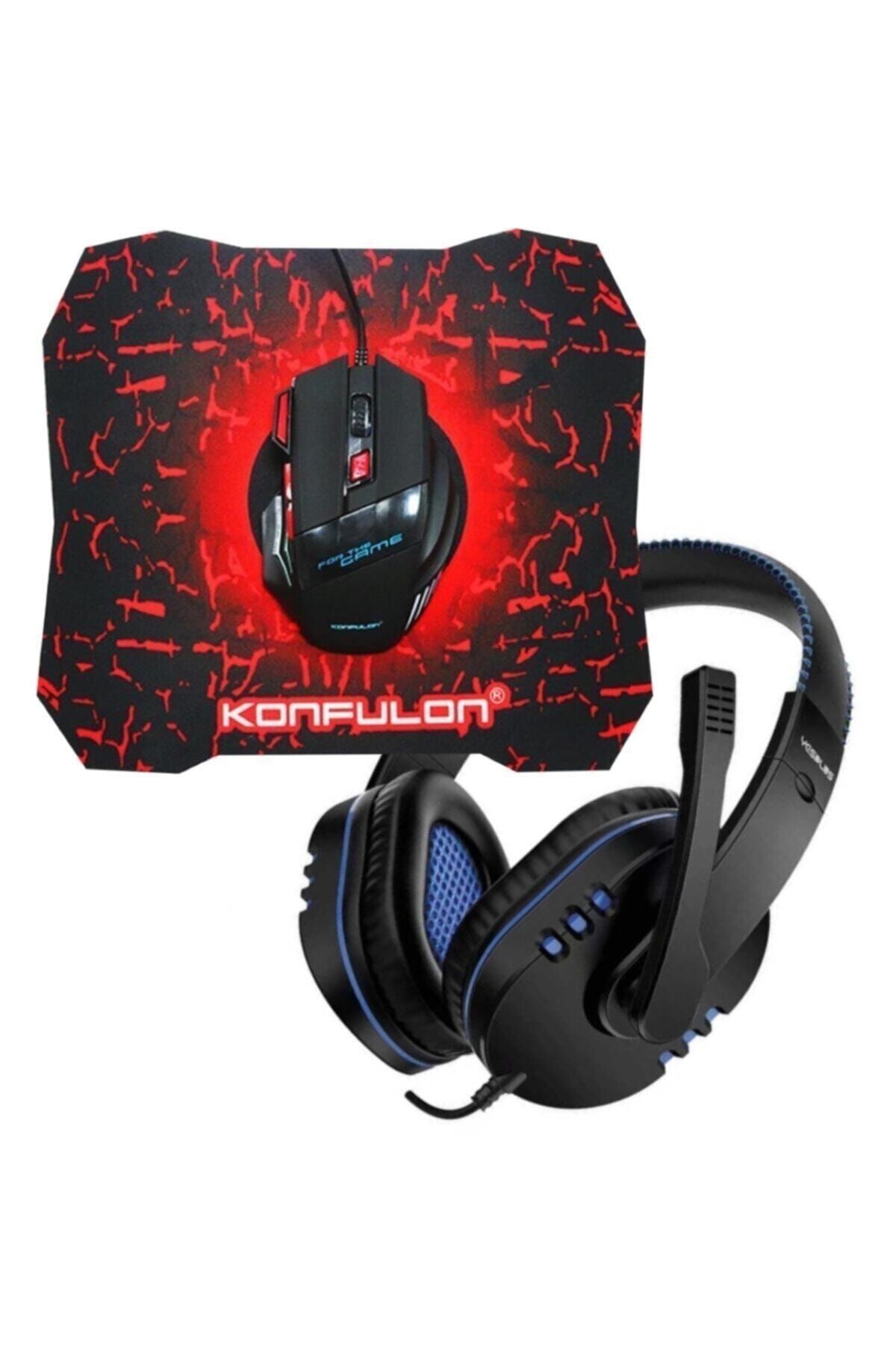 Teknoloji Gelsin Gm111g2 3in1 Oyuncu Gaming Kulaklık Mouse Mouse Pad Set Gamer Set Kulaklık Çevirici