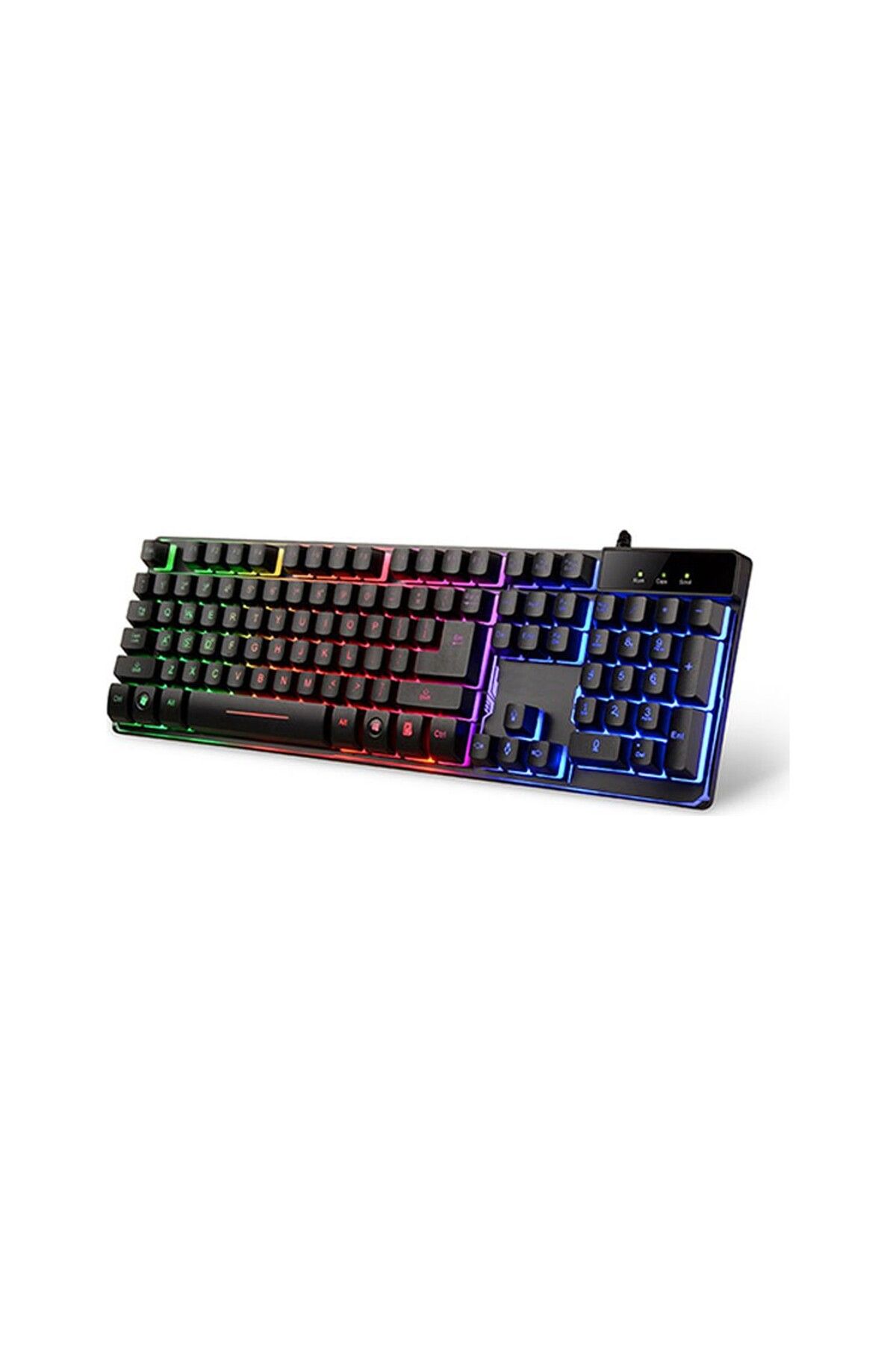 versatile Gmk9 Stalker Warrior Siyah Usb Rainbow Aydınlatmalı Q Rgb Metal Tabanlı Gaming Klavye