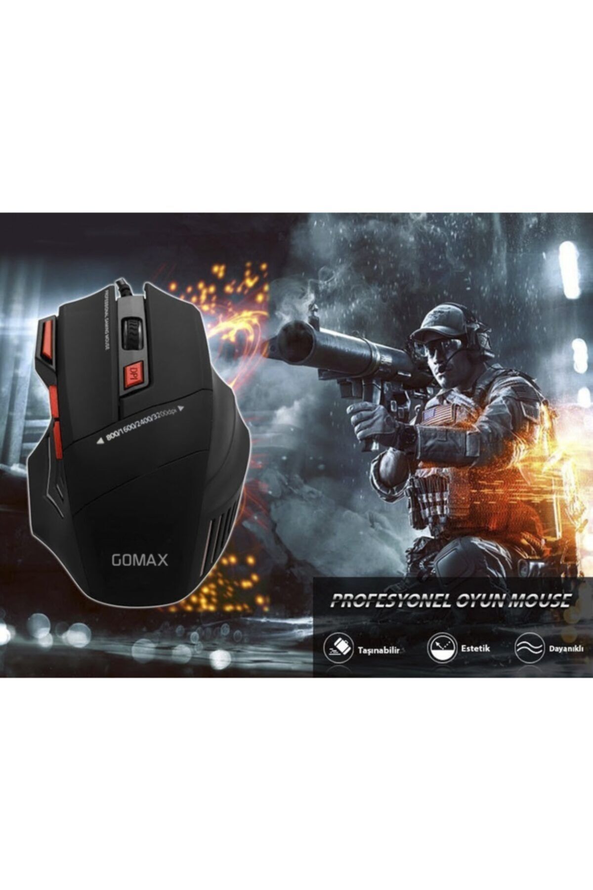 everestyayınevi Gomax M3 Ledli Optik Oyuncu Faresi - Gaming Mouse