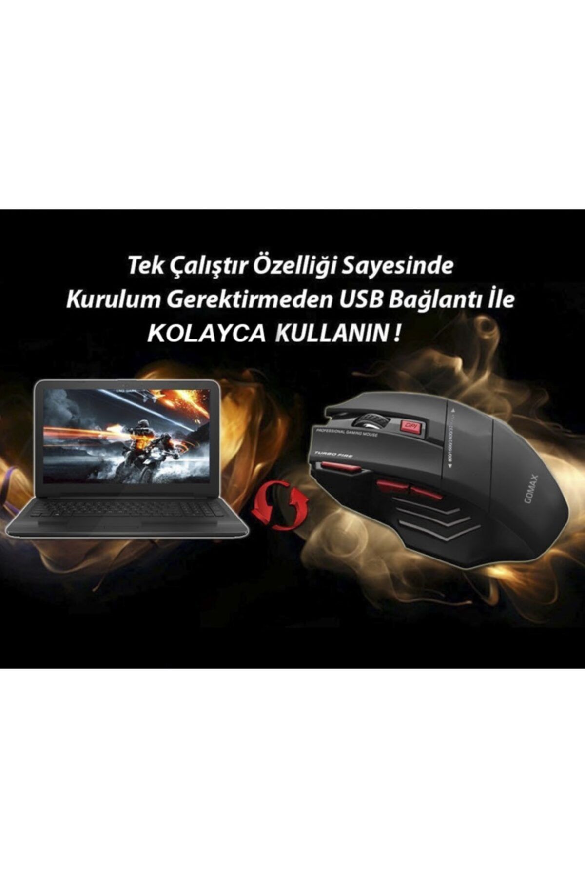 everestyayınevi Gomax M3 Ledli Optik Oyuncu Faresi - Gaming Mouse