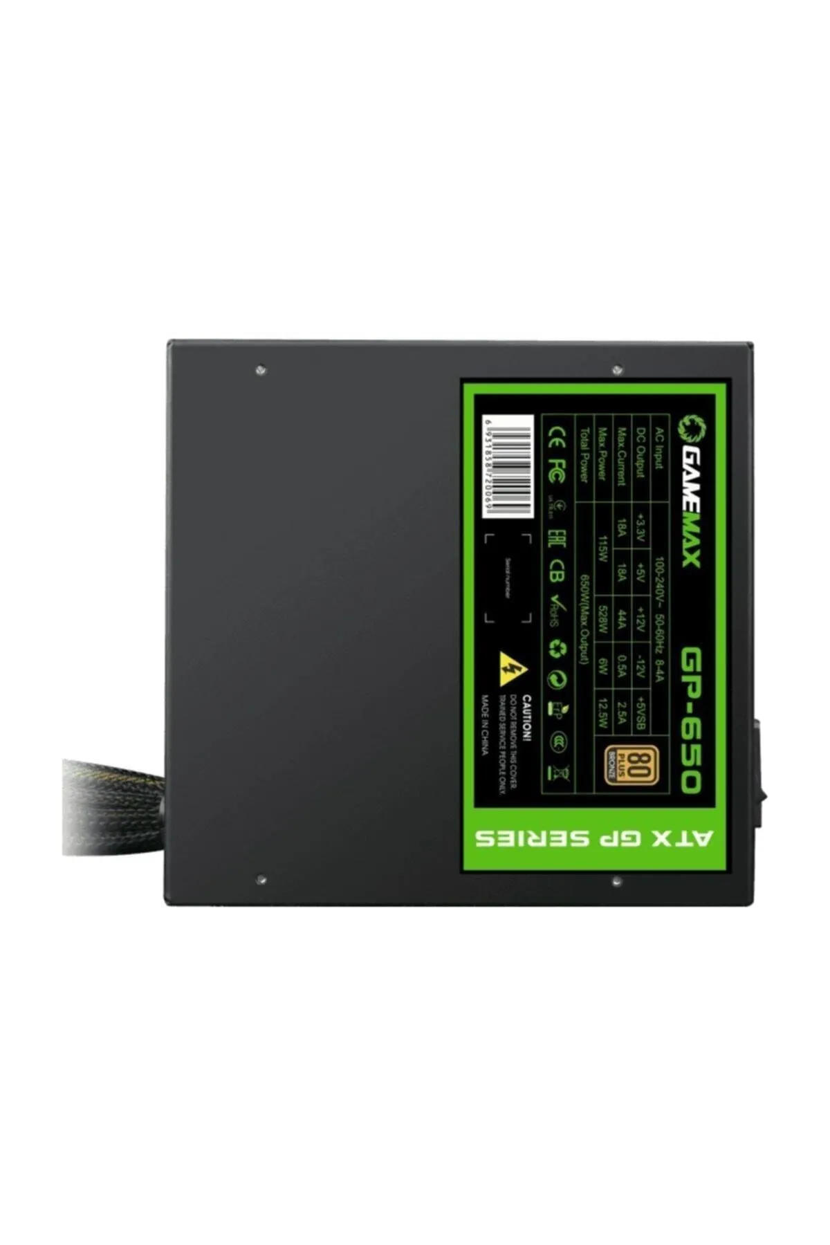 GAMEMAX Gp-650 650w 80 Plus Bronze Power Supply Pc Güç Kaynağı