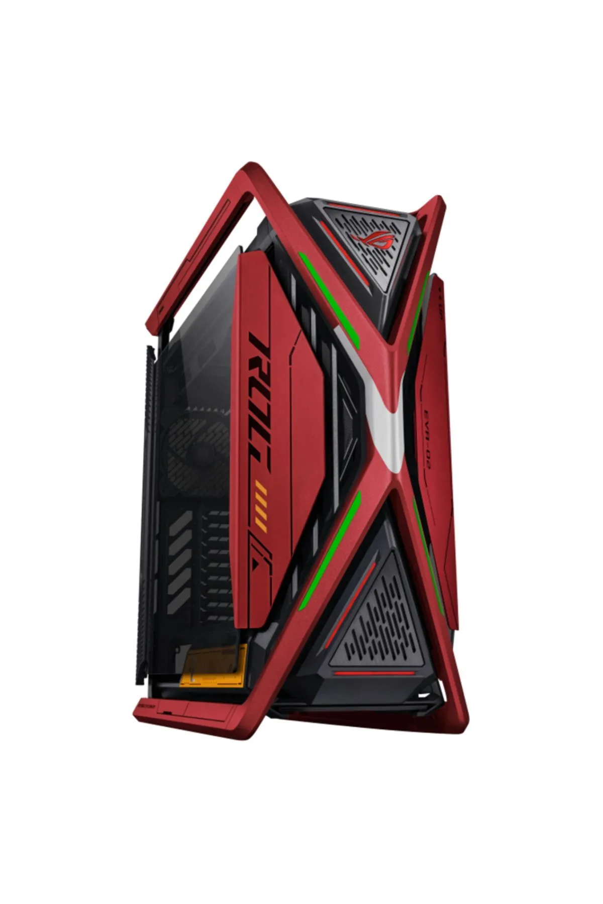 Asus GR701 ROG HYPERION EVA EDITION FANLI ALÜMİNYUM ÇELİK ALAŞIMLI TEMPERLİ CAM OYUNCU KASASI