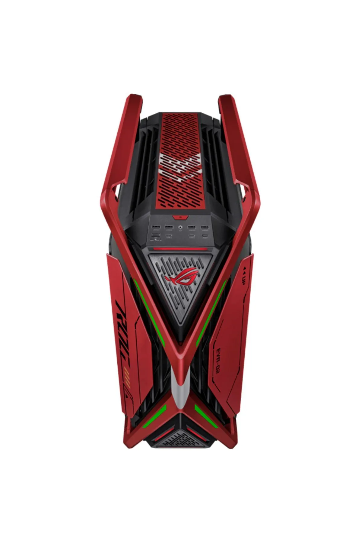 Asus GR701 ROG HYPERION EVA EDITION FANLI ALÜMİNYUM ÇELİK ALAŞIMLI TEMPERLİ CAM OYUNCU KASASI