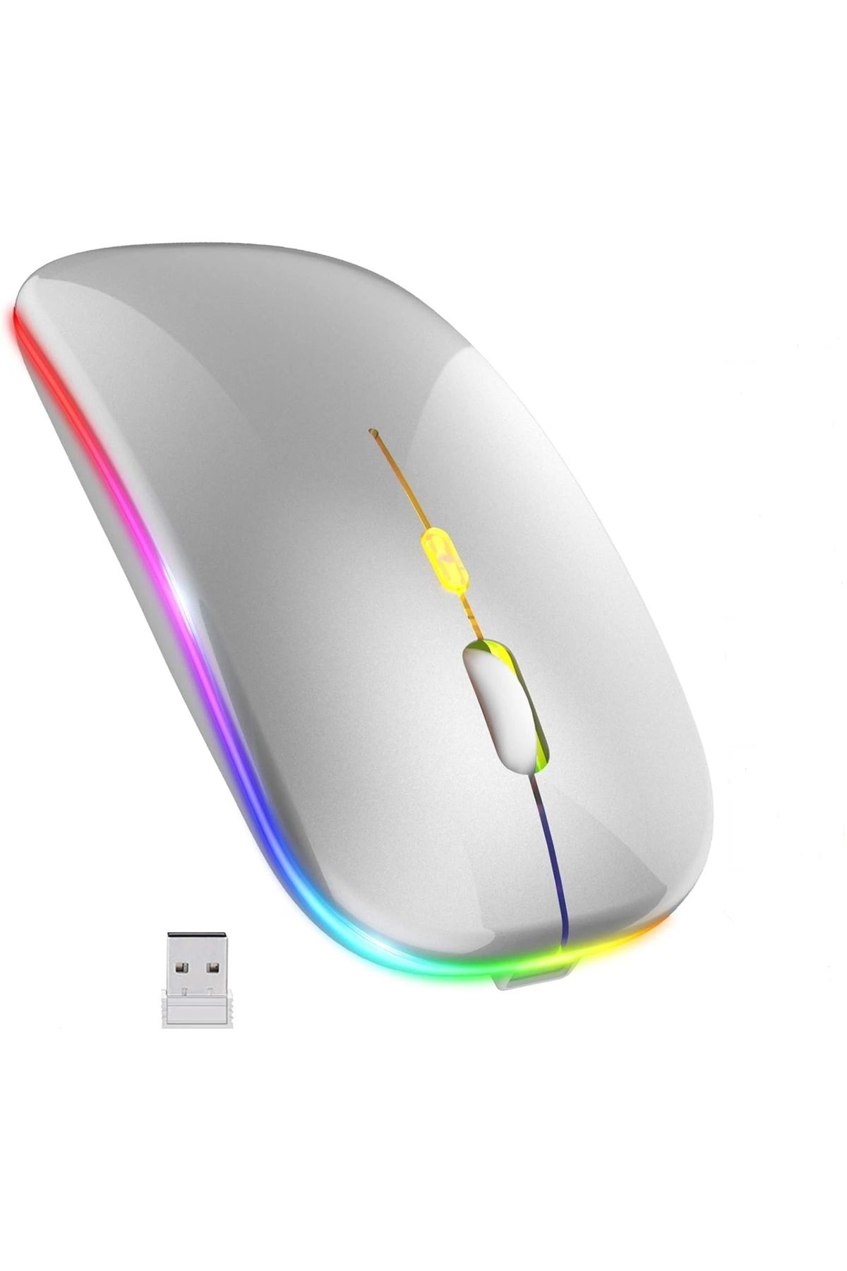 Blackbird Game Center Gri Rgb Şarjlı Kablosuz 1600dpı Işıklı Kablosuz Sessiz Mouse Bwm6